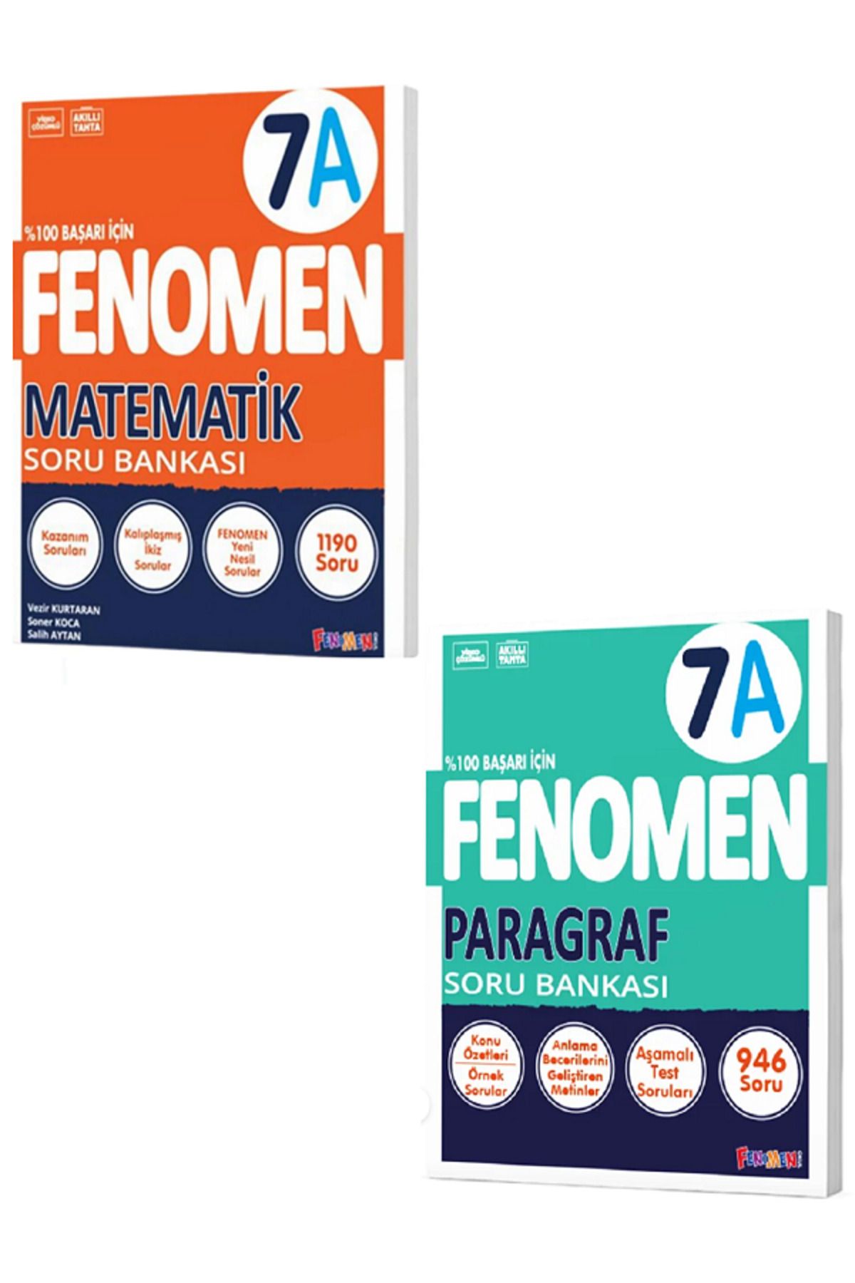 Evrensel İletişim Yayınları 7.Sınıf Fenomen 7A Matematik Soru Bankası + 7.Sınıf Fenomen 7A Paragraf Soru Bankası / 2 KİTAP