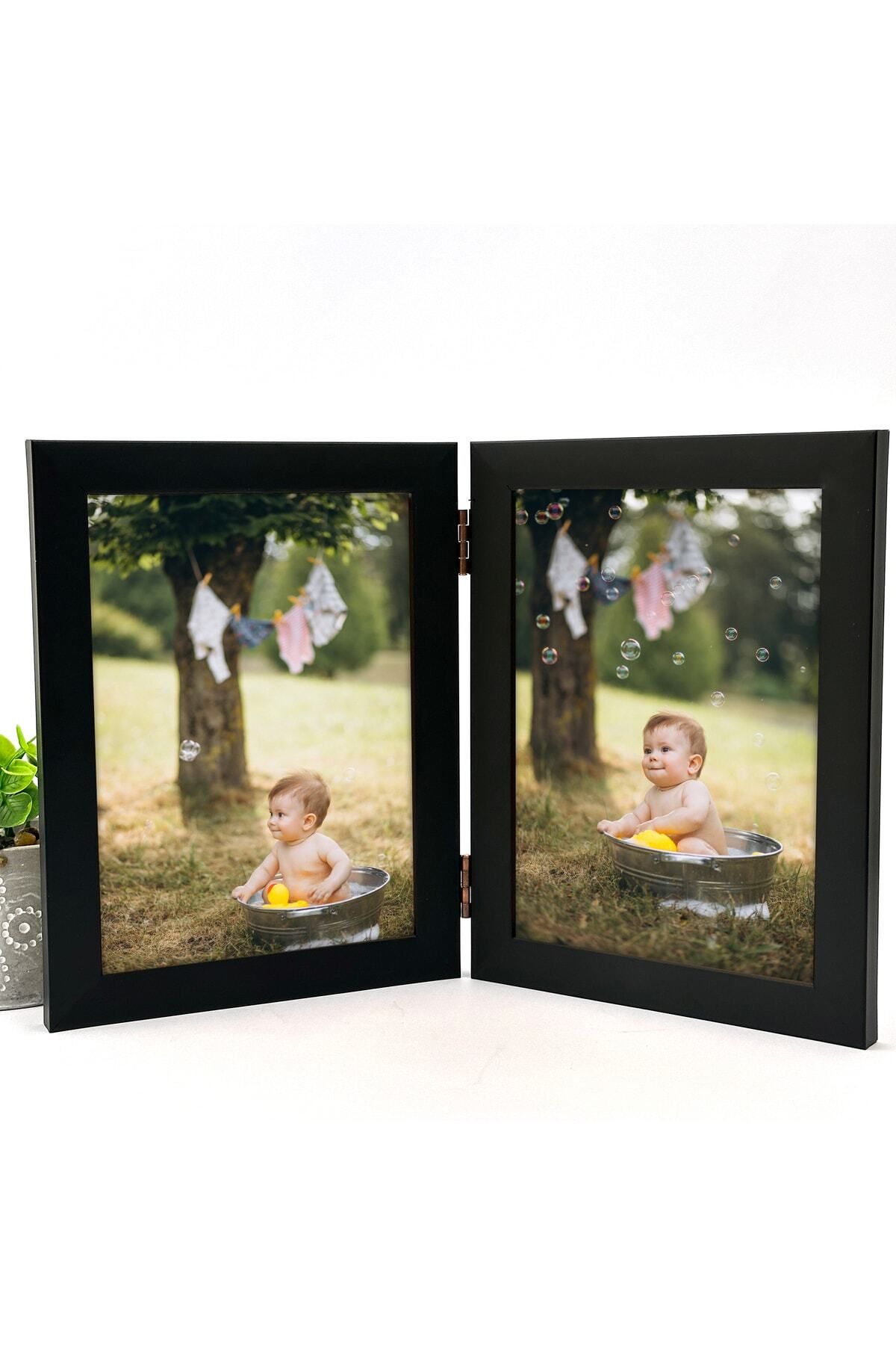 Elioure Siyah Menteşeli Çoklu Çerçeve 13x18, Fotoğraf ve Resim İçin Şık Dekorasyon Parçası