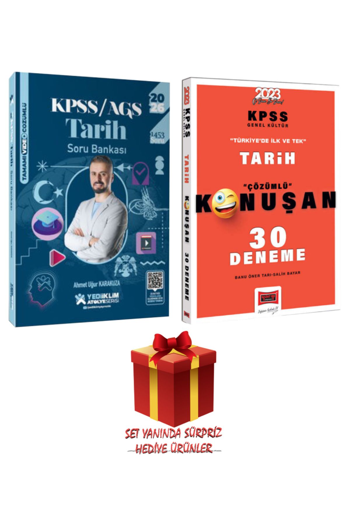 Yediiklim Yayınları 2026 KPSS / AGS Tarih Soru Bankası | Ahmet Uğur Karakuza+Çözümlü KPSS Tarih 30 Deneme+Hediye