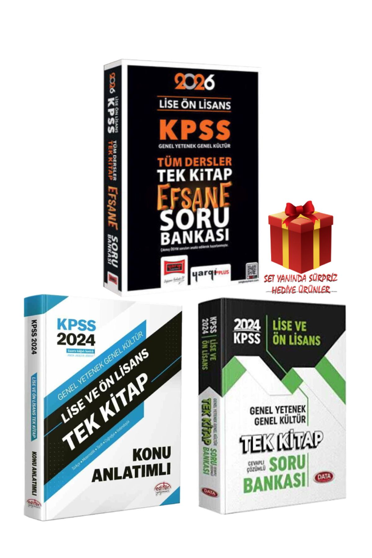 Yargı Yayınları 2026 KPSS Lise-Ön Lisans GY-GK Tek Kitap Efsane Soru Bankası Seti+Tek Kitap Konu Anlatımlı+Hediye