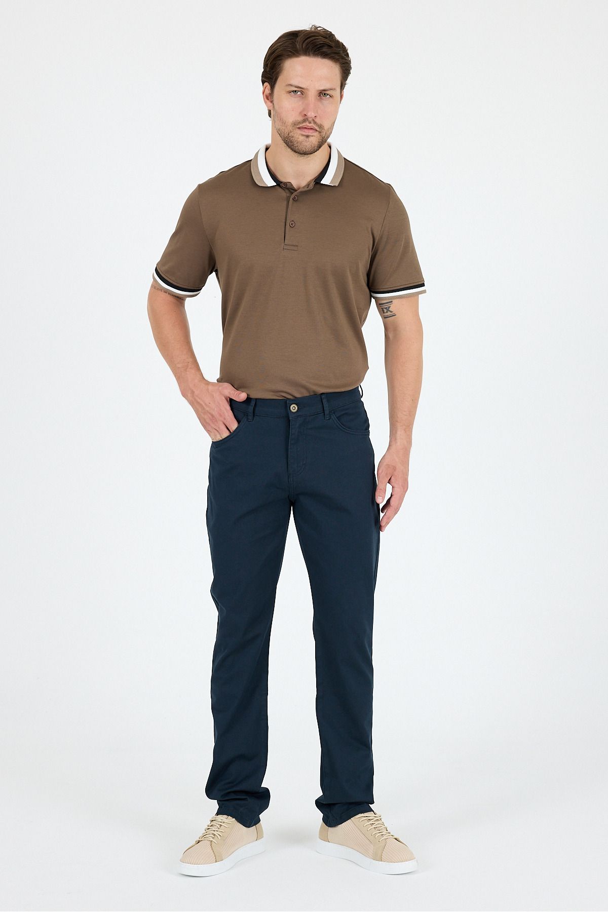 Rodi Erkek Regular Fit Gabardin %98 Pamuk %2 Elastan Rahat Günlük Klasik Düz Kesim Pantolon 1162