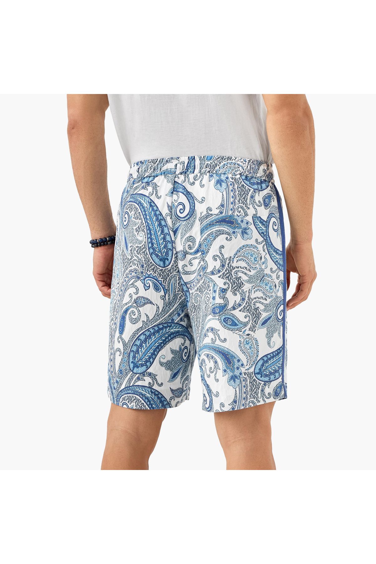 Iconic-Paisley Print Shorts with Drawstring Closure and Pockets 3