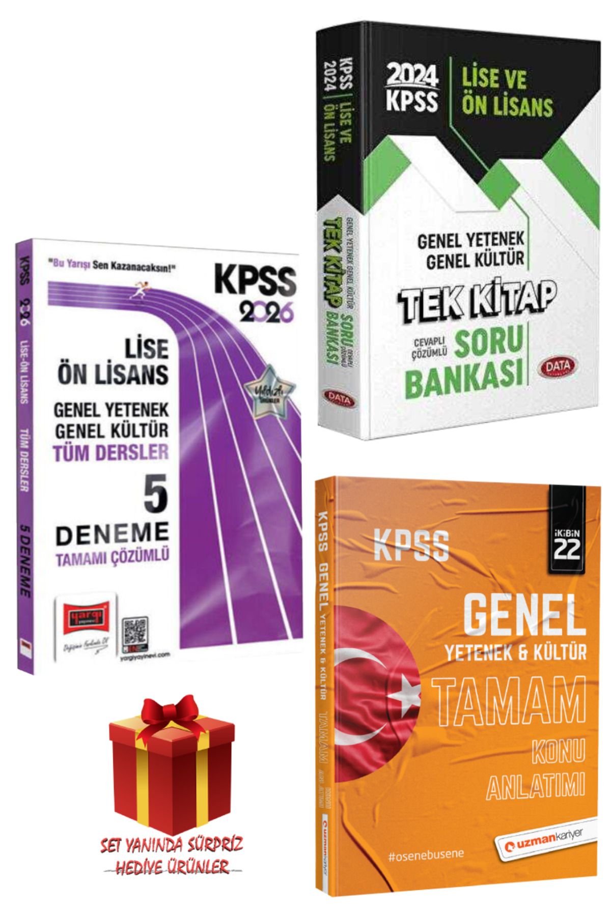 Yargı Yayınları 2026 KPSS Lise-Ön Lisans GY-GK Tüm Dersler Deneme+Tek Kitap Soru Bankası+TAMAM Konu Anlatımı