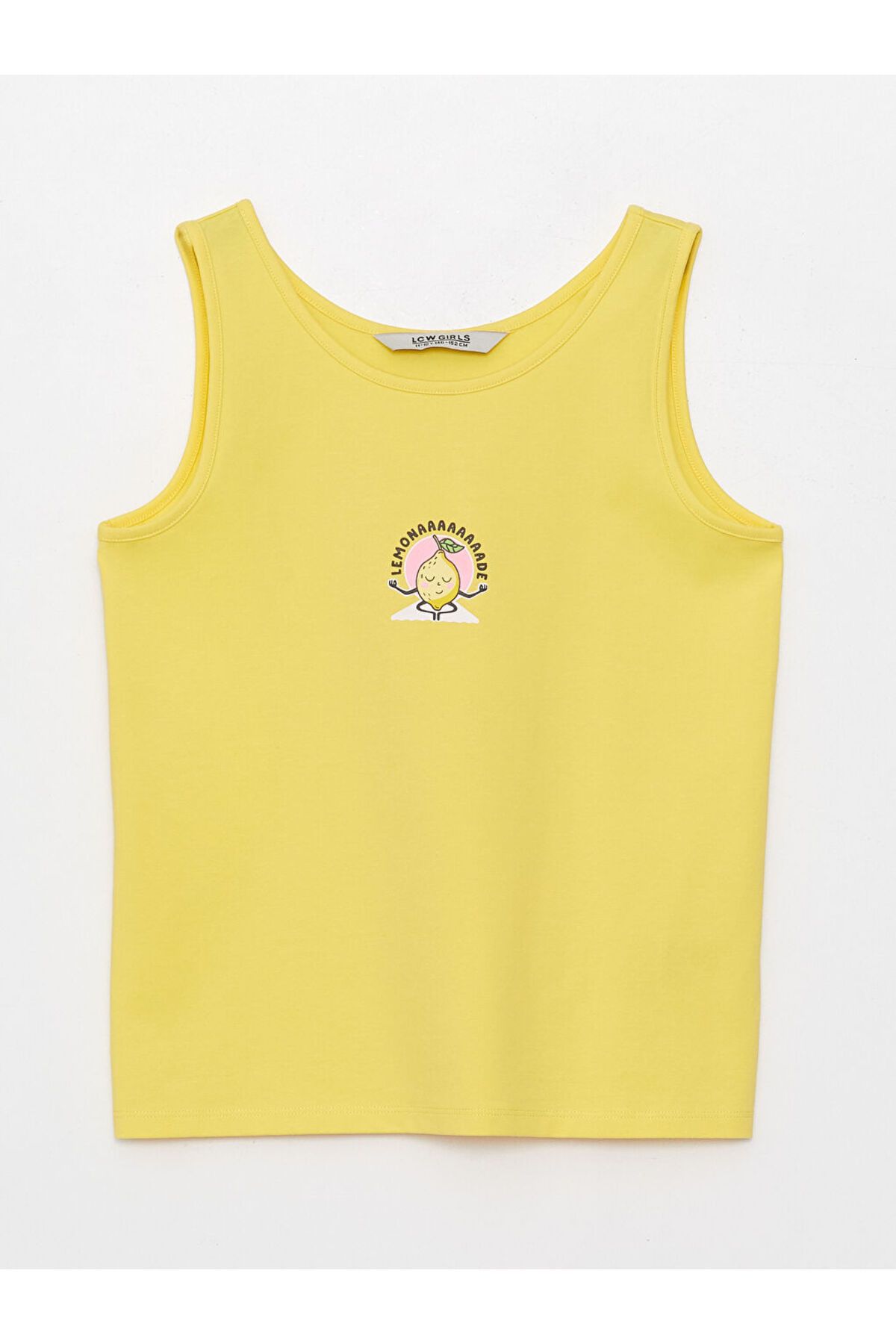 LC Waikiki LCW Kids Sari Bisiklet Yaka Baskılı Kız Çocuk Atlet S3BT23Z4NVY25