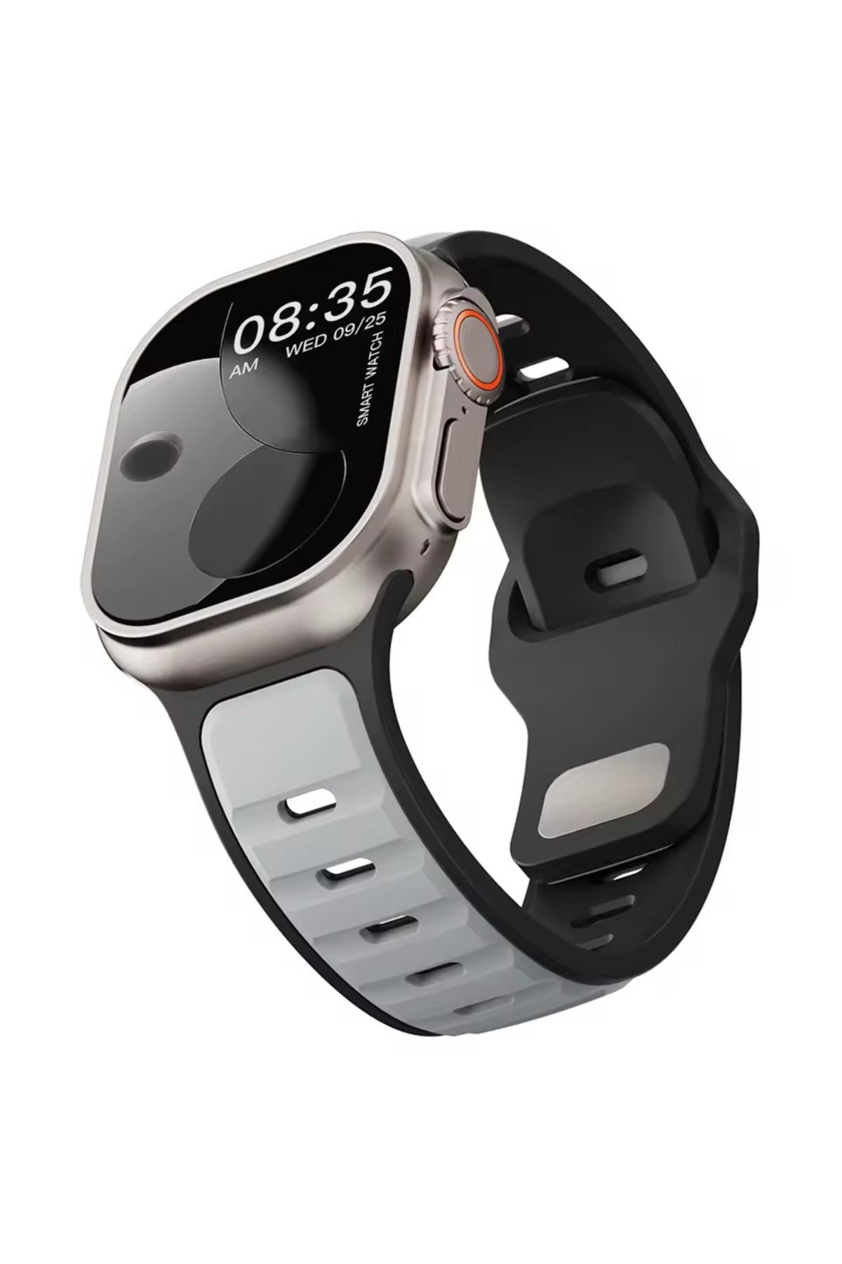 Alstrap Apple Watch 10 46mm 9/8/7 (45mm) 6/SE/5/4 (44mm) 3 ve öncesi (42mm) Spor Silikon Kordon Kayış