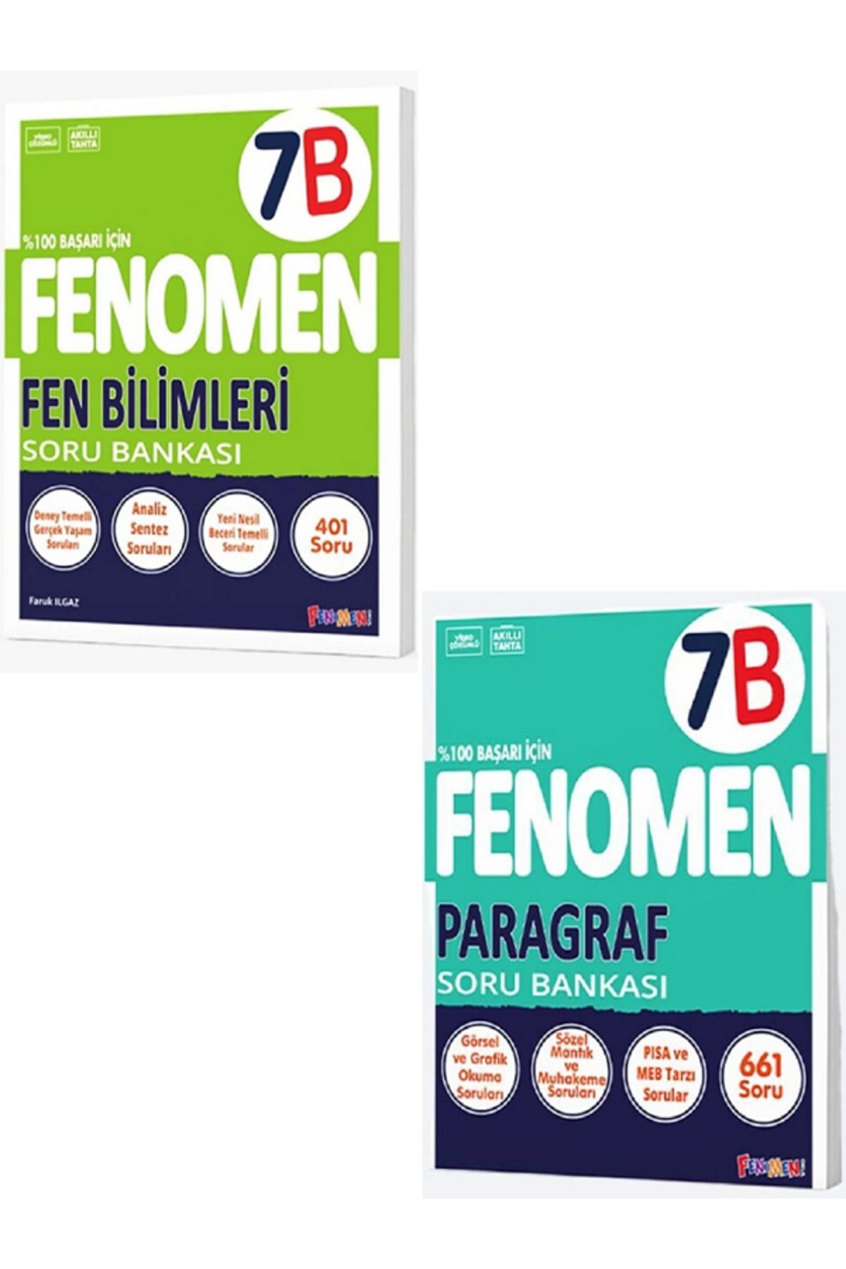 Evrensel İletişim Yayınları 7.Sınıf Fenomen 7B Fen Bilimleri Soru Bankası + 7.Sınıf Fenomen 7B Paragraf Soru Bankası / 2 KİTAP