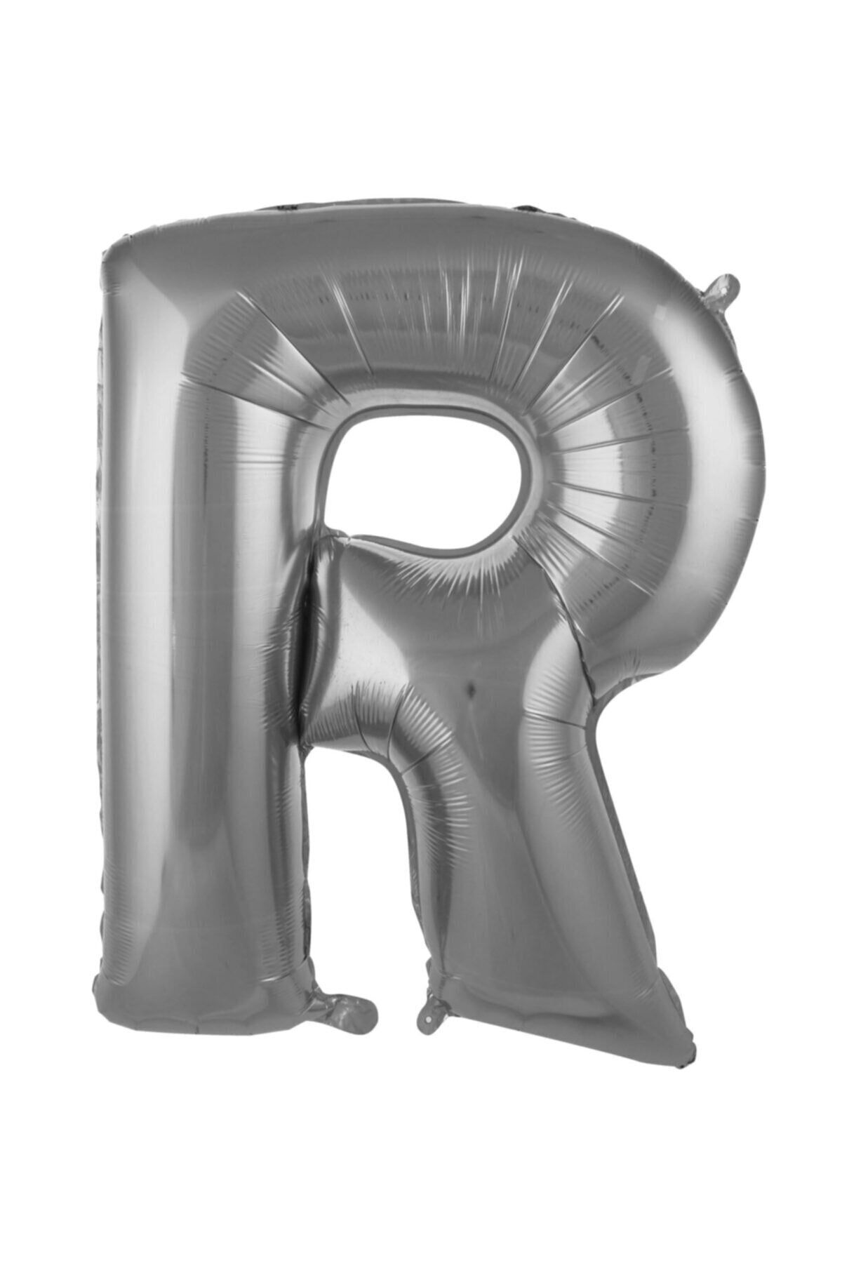 EA HOME 76 Cm Gümüş Renk Balon R Harfi 34 Inc Parti Malzemesi