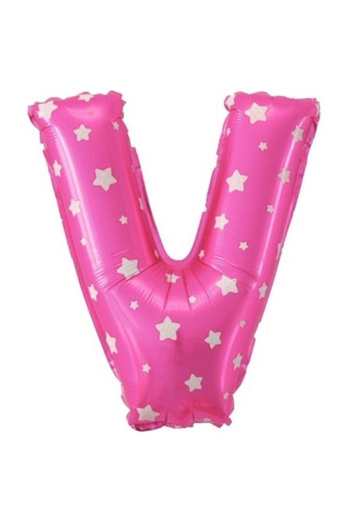 EA HOME V Harfi Pembe Renk 16 Inc 40 Cm Balon Parti Malzemesi