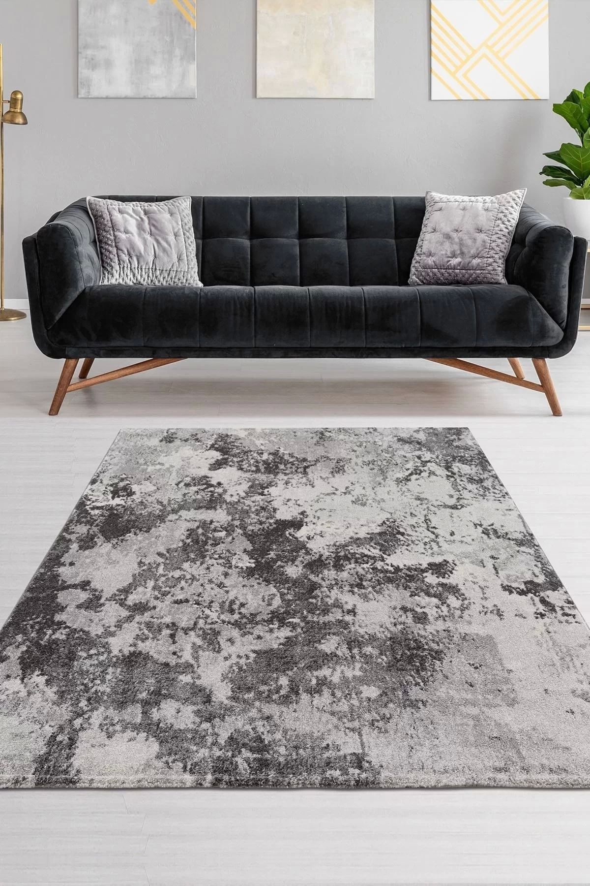 PetraHomeLiving Safir Modern Salon ve Oturma Odası Halısı - Gri