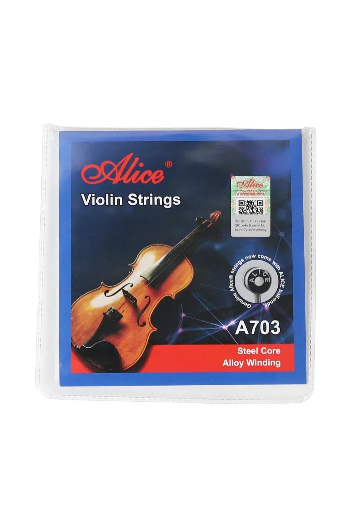 Choice-Alice A703 Violin Strings Plated Steel Alloy Winding With 4 pieces Strings Set E/A/D/G Practice U... 2