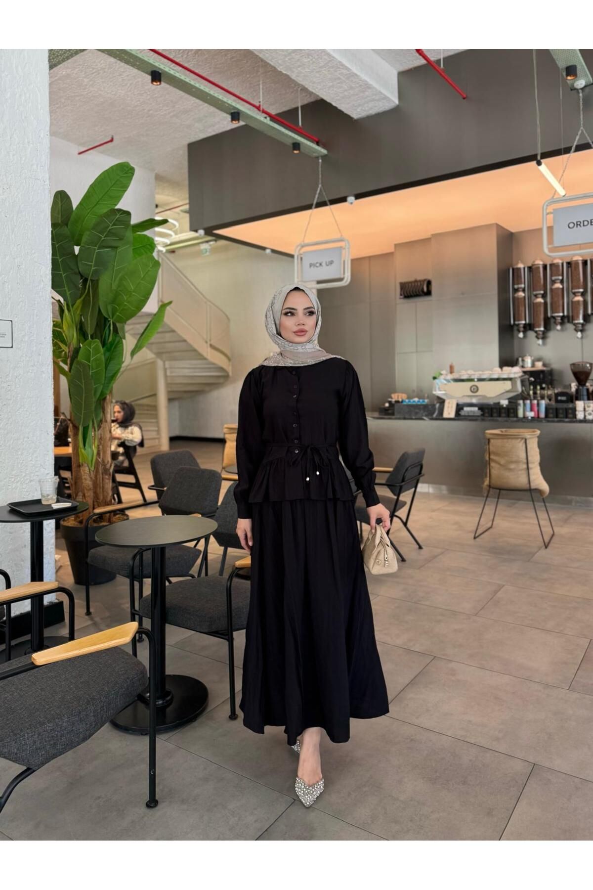 butik hira Etekli Gömlek Takım