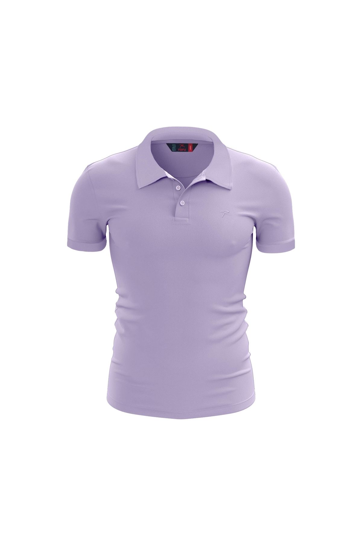 raru %100 Pamuk Polo T-Shirt IMPERO LİLA