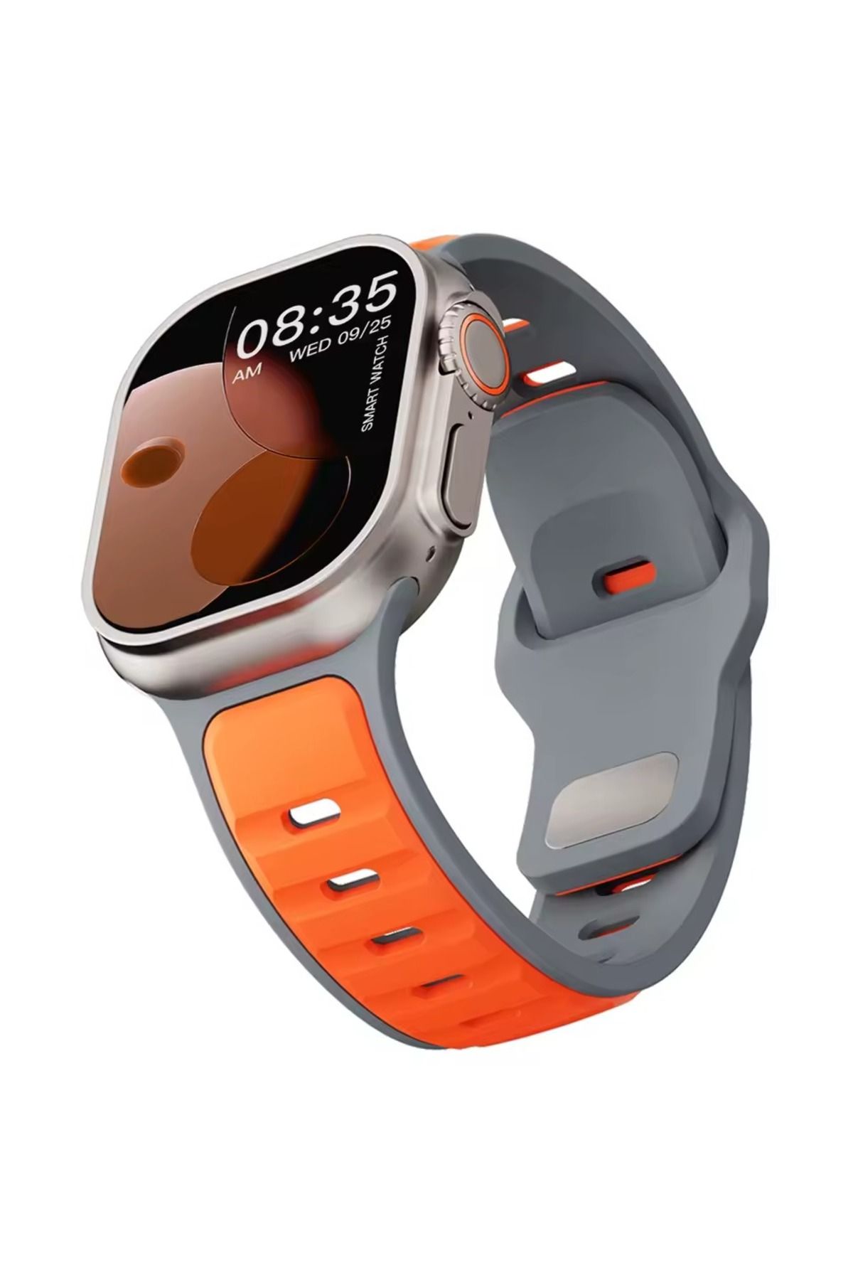 Alstrap Apple Watch 10 46mm 9/8/7 (45mm) 6/SE/5/4 (44mm) 3 ve öncesi (42mm) Spor Silikon Kordon Kayış