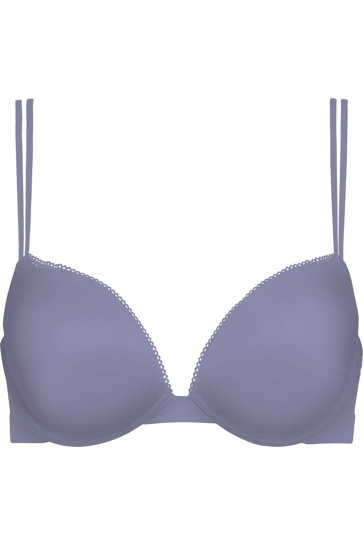Calvin Klein PUSH UP PLUNGE Kadın Mavi Sütyen