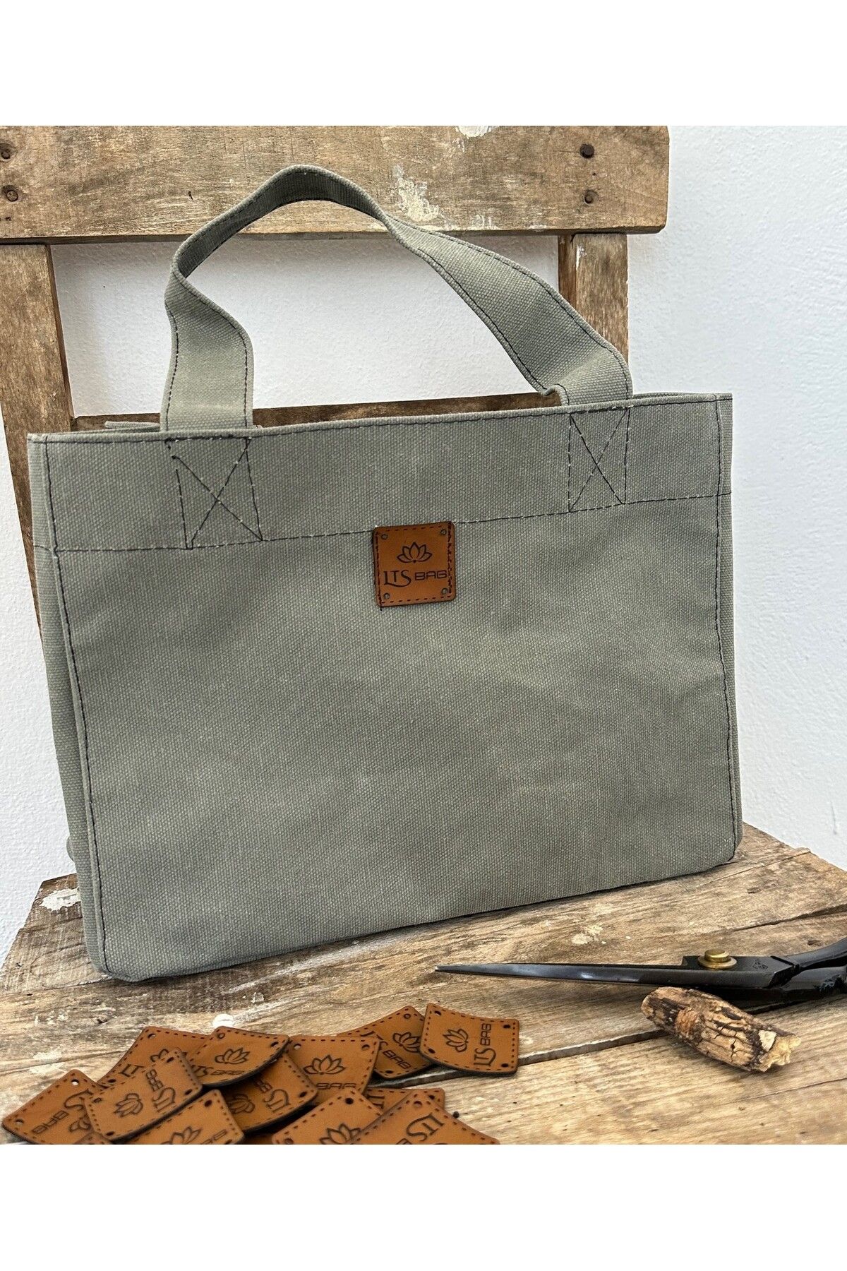 LTS bag mumlu kanvas midi keten çanta