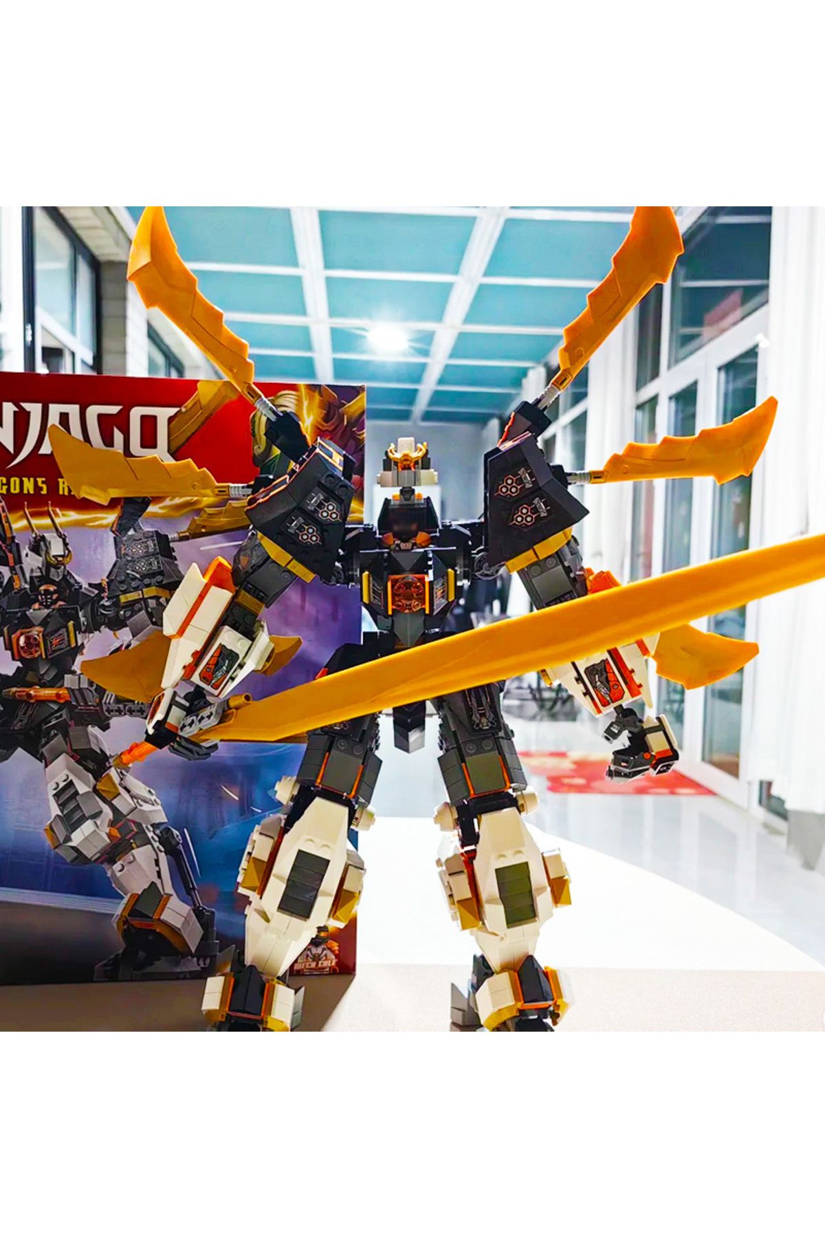 Choice-NO BOX 1055PCS 1055PCS Titan Dragon Mech Building Kit with Poseable Wings,Sword & Minifigure, Collec 4