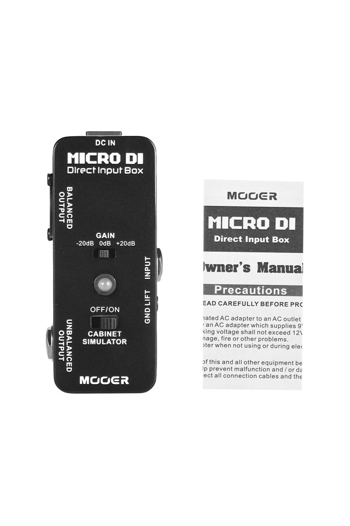 Choice-MOOER MICRO DI Cabinet Simulator DI Box Direct Input Box Pedal Full Metal Shell Effect Pedal Make... 2