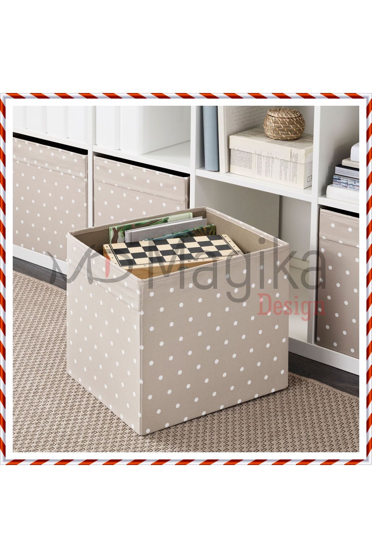 teknotrust Düzenleyici saklama kutusu, 33x38x33 cm, şık bej renkli ve kullanışlı tasarım