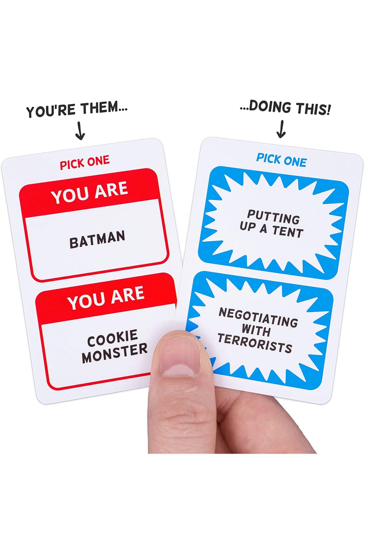 Choice-Who Am I & What Am I Doing Card Game Funny Player Party Game Charades Impressions Card Game For A... 4