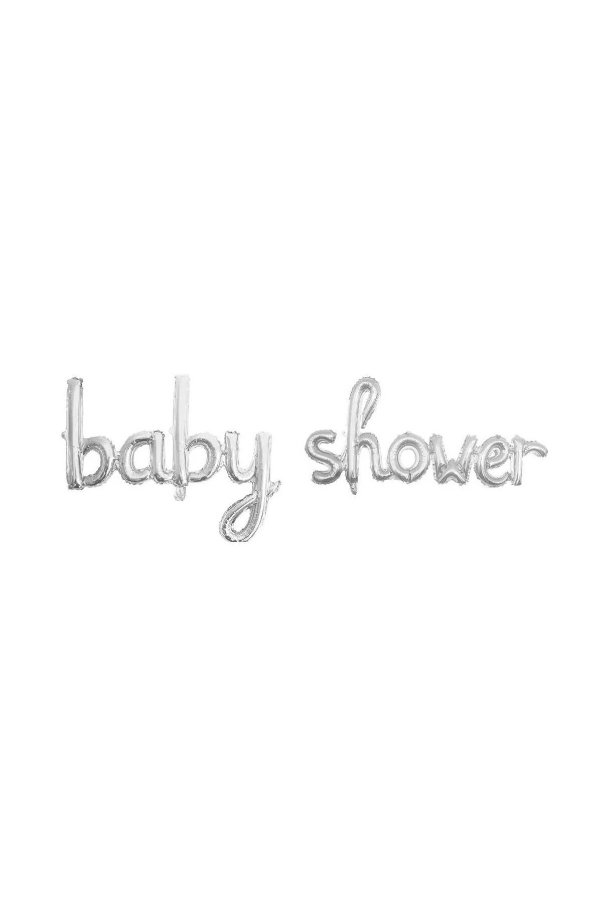 EA HOME Baby Shower Italik Gümüş Folyo Balon Set
