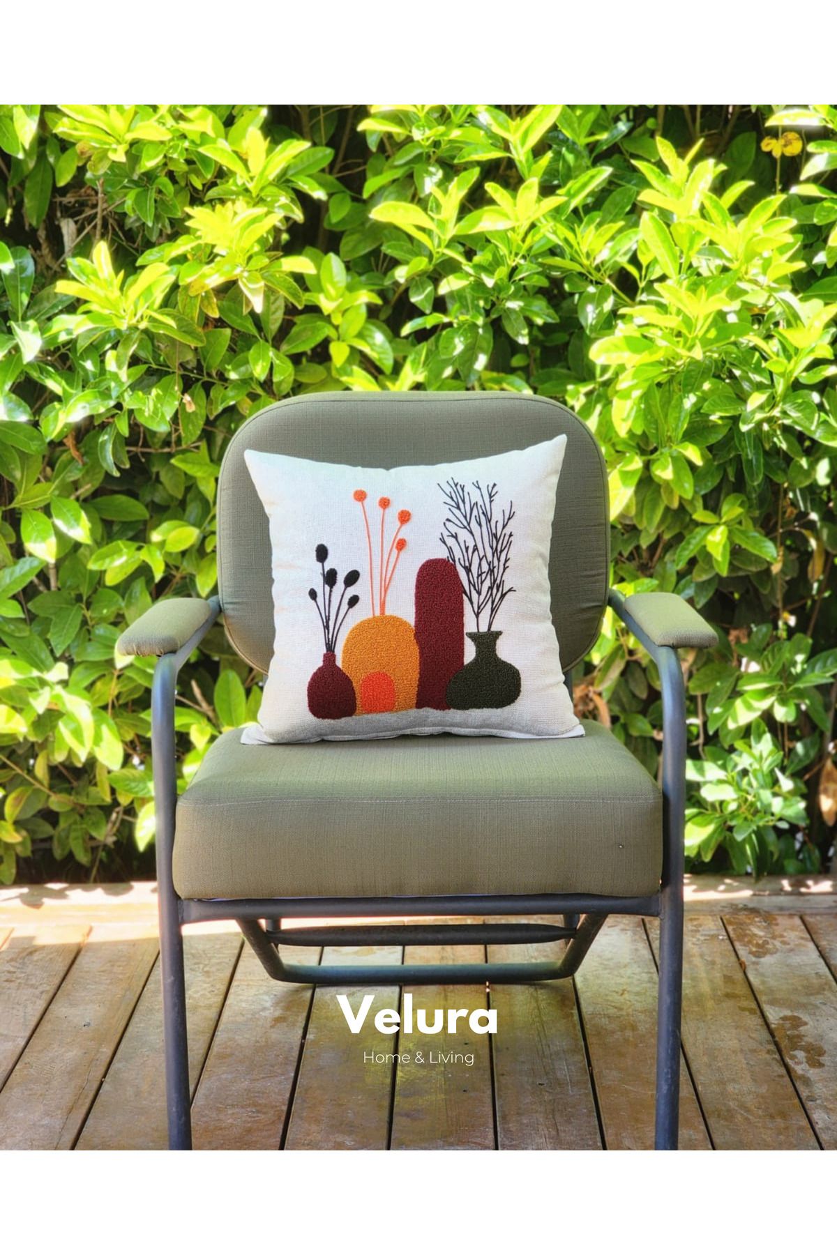 Velura Home & Living Dekoratif Kırlent & Pinterest Kırlent & Keten Kumaş - Nakış İşleme & A16
