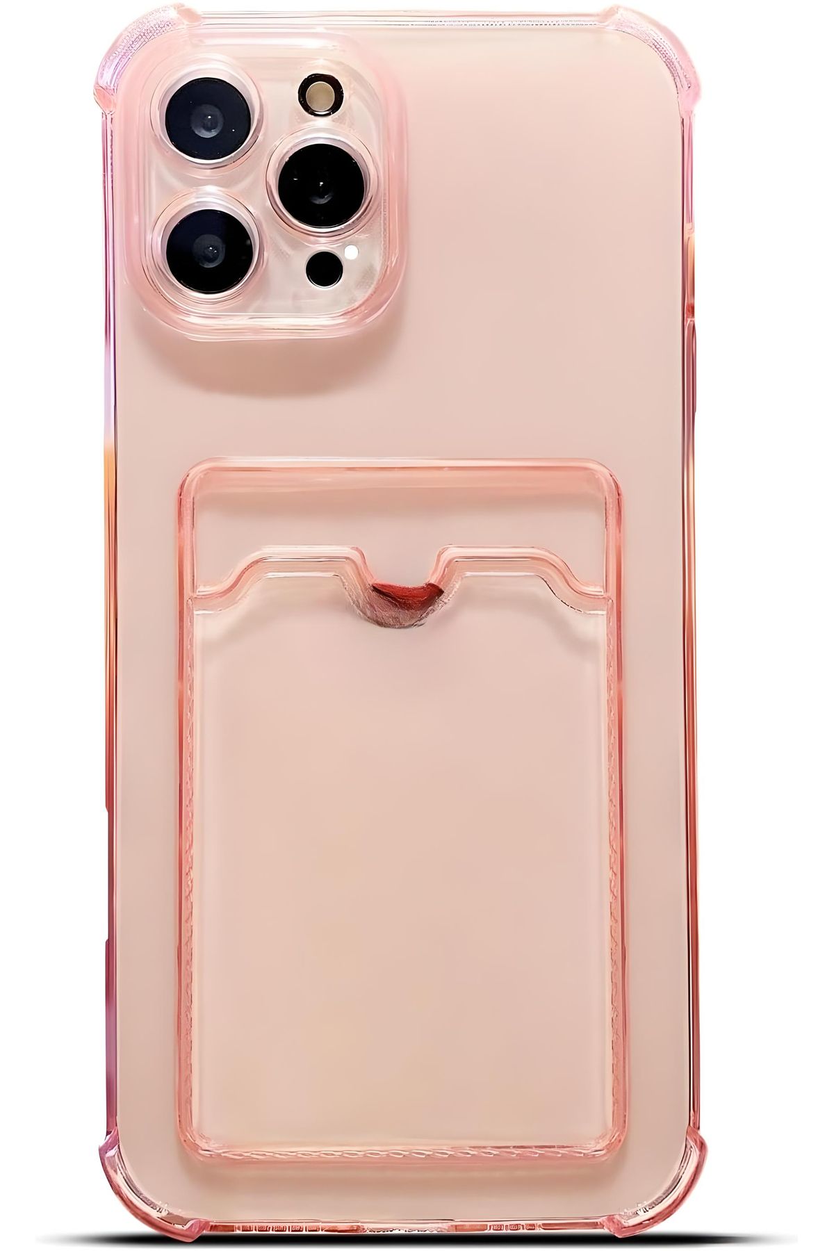 Ehr. iPhone 16 Pro Uyumlu Kamera Korumalı Kartlıklı Köşeleri Airbag Tasarımlı Darbe Önleyici Şeffaf Silik