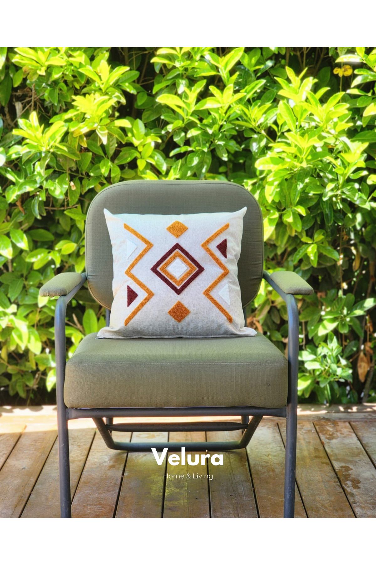 Velura Home & Living Dekoratif Kırlent & Pinterest Kırlent & Keten Kumaş - Nakış İşleme & A18