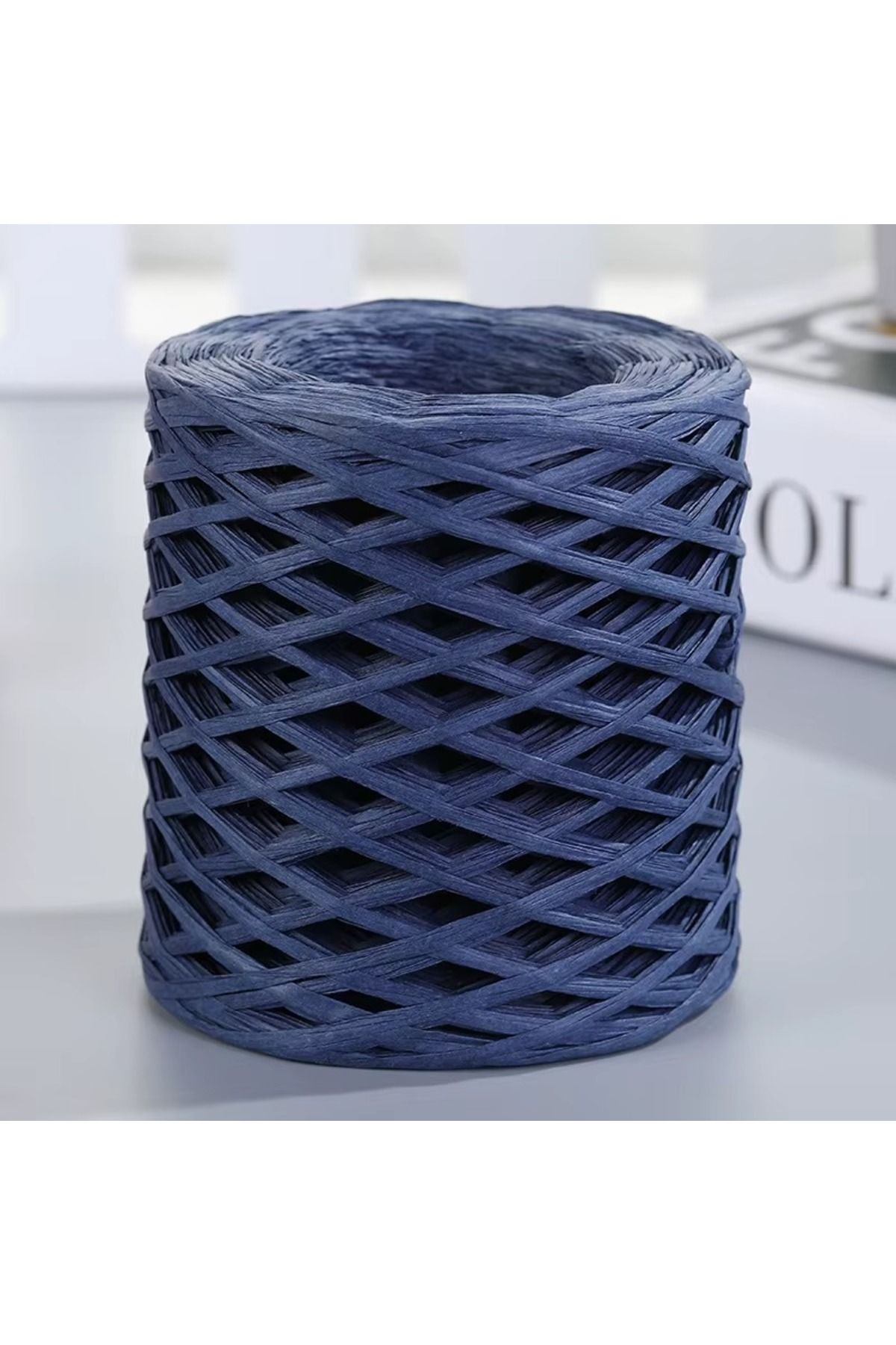 HOBİ Rafya İp Şapka Çanta Kağıt Ambalaj İpi 200 gr 200 m Raffia Natural Kağıt İp
