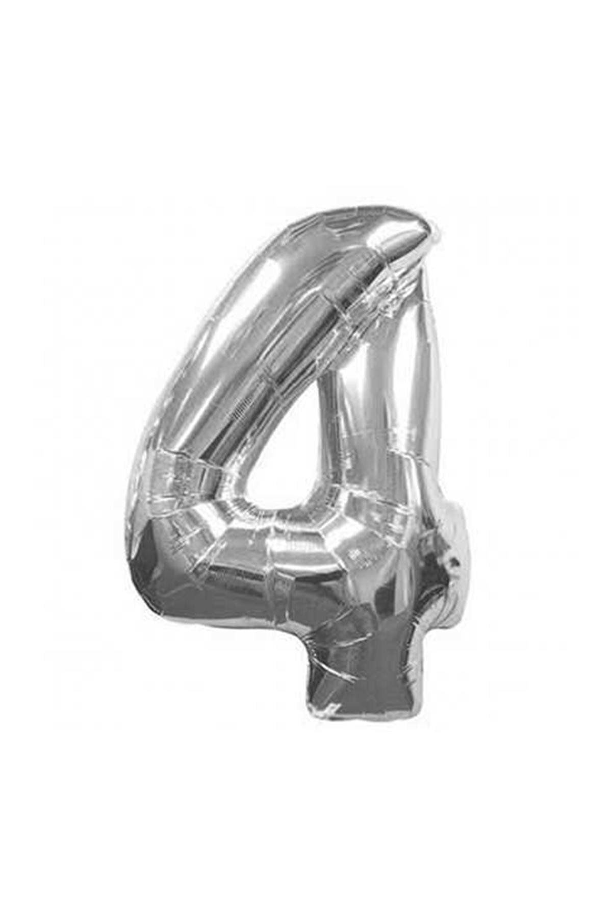 EA HOME Folyo Balon Rakam 4 Gümüş 16 Inc(40cm) Pk:1 Ar1596g4