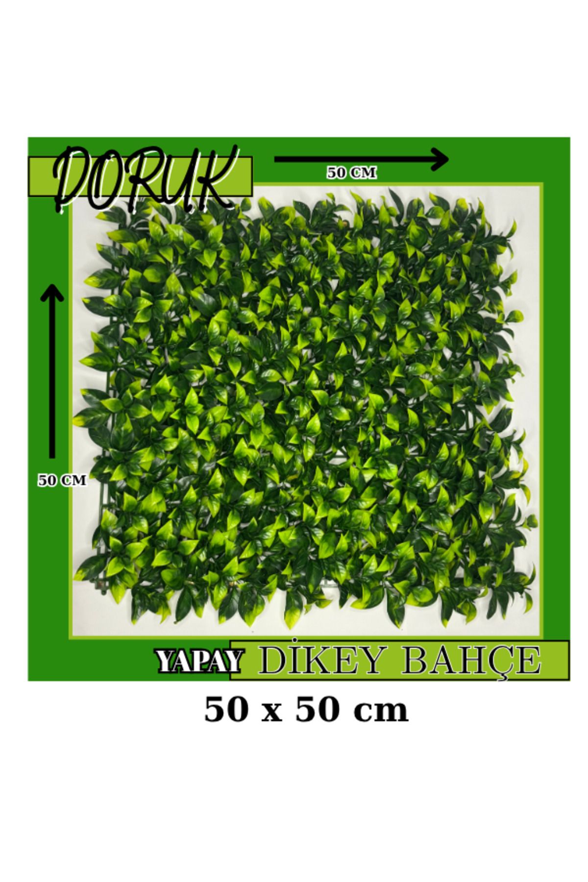 Doruk Yapay Dikey Bahçe Yeşil Dikey Bahçe Duvar Kaplama Paneli Uv Korumalı 50x50 Cm