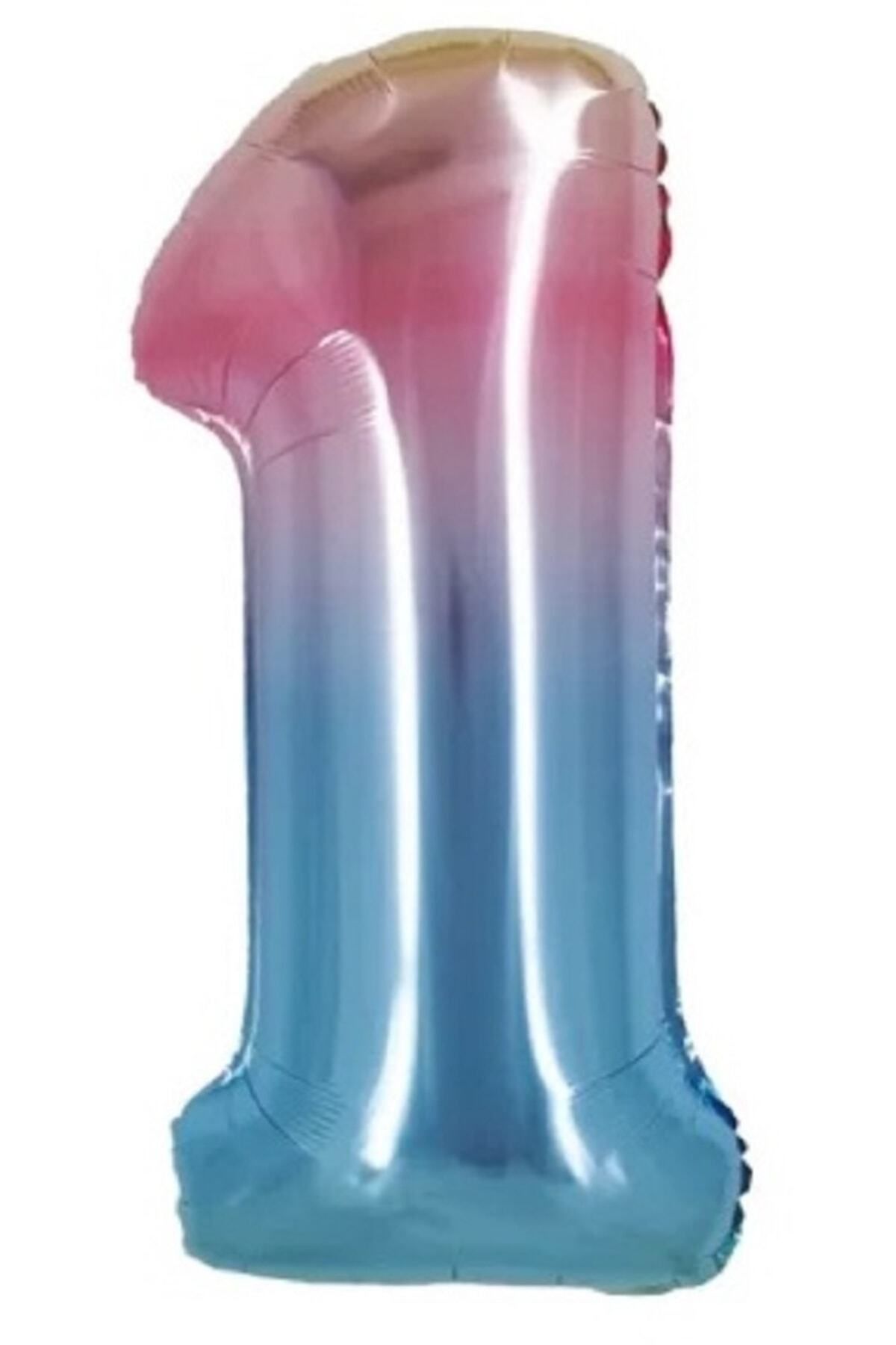 EA HOME 1 Yaş Doğum Günü Parti Balon 81 Cm (32 Inç) Gökkuşağı Rengi Yanardöner