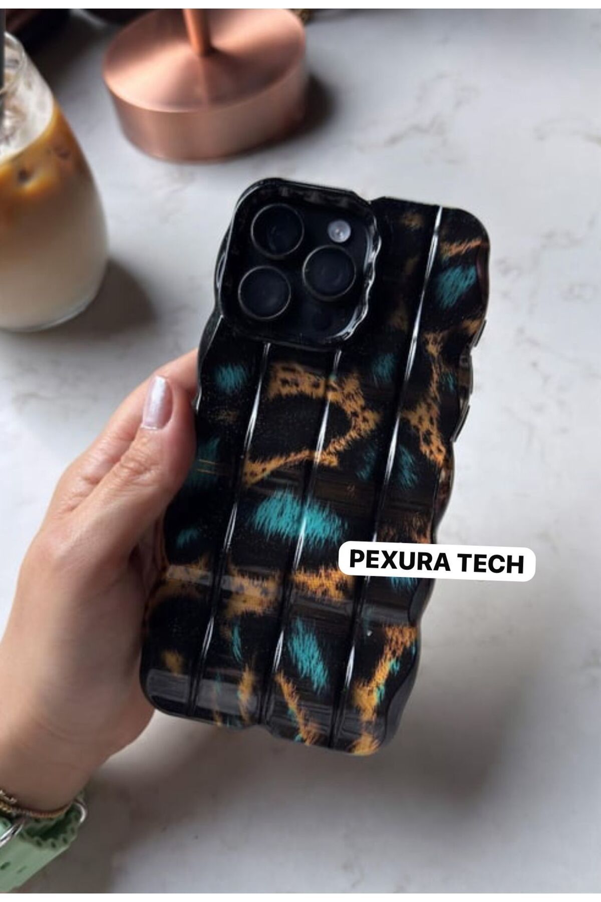 PEXURA TECH Apple İphone 16 Pro Desenli Premium Telefon Kılıfı