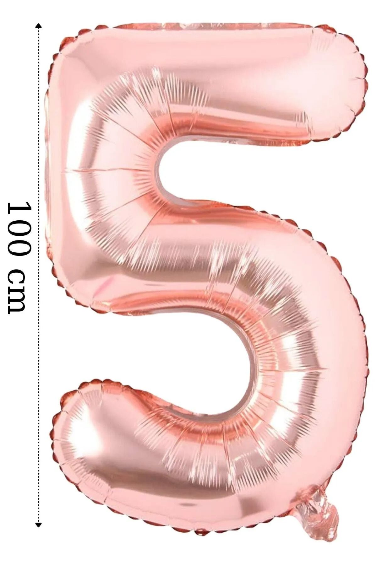 EA HOME Folyo Balon 5 Rakamı Helyum Balon 100 Cm Rose Renk - 5 Yaş Balonu - 5 Yaş Balon -5 Rakam Balon