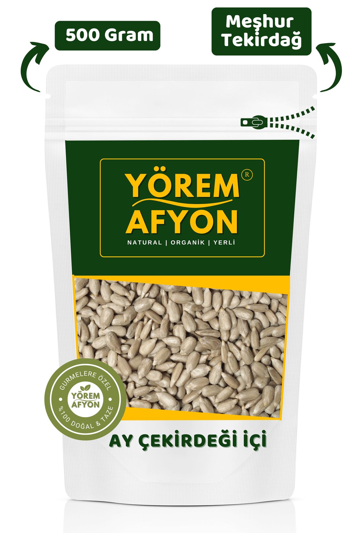 Gülçehre Tekirdağ Yöresinden Yüksek Lifli Vegan Dostu Tuzsuz Çiğ Ay Çekirdeği Içi {helianthus Annuus} | 500Gr