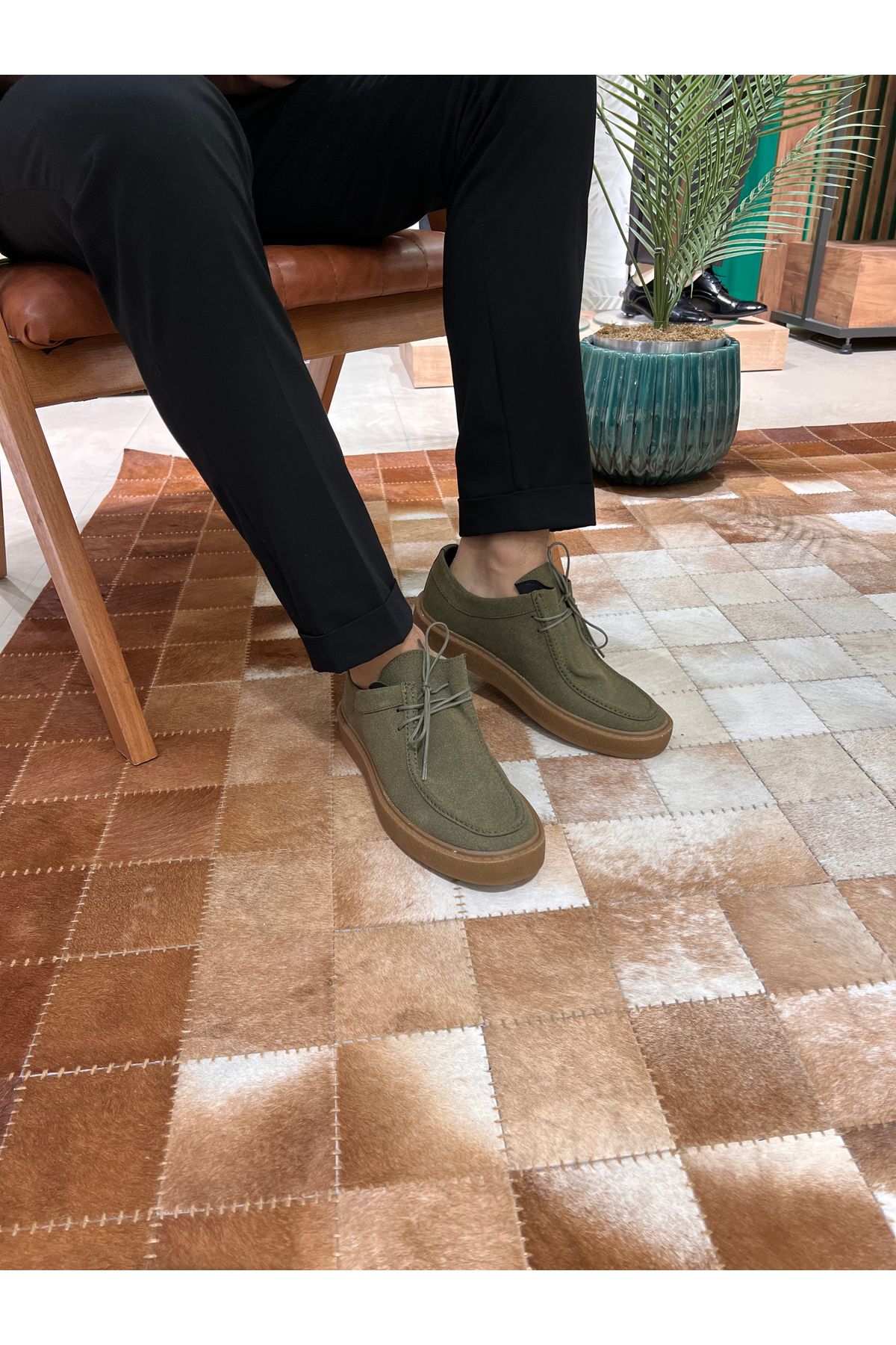 cemden YEŞİL CASUAL AYAKKABI
