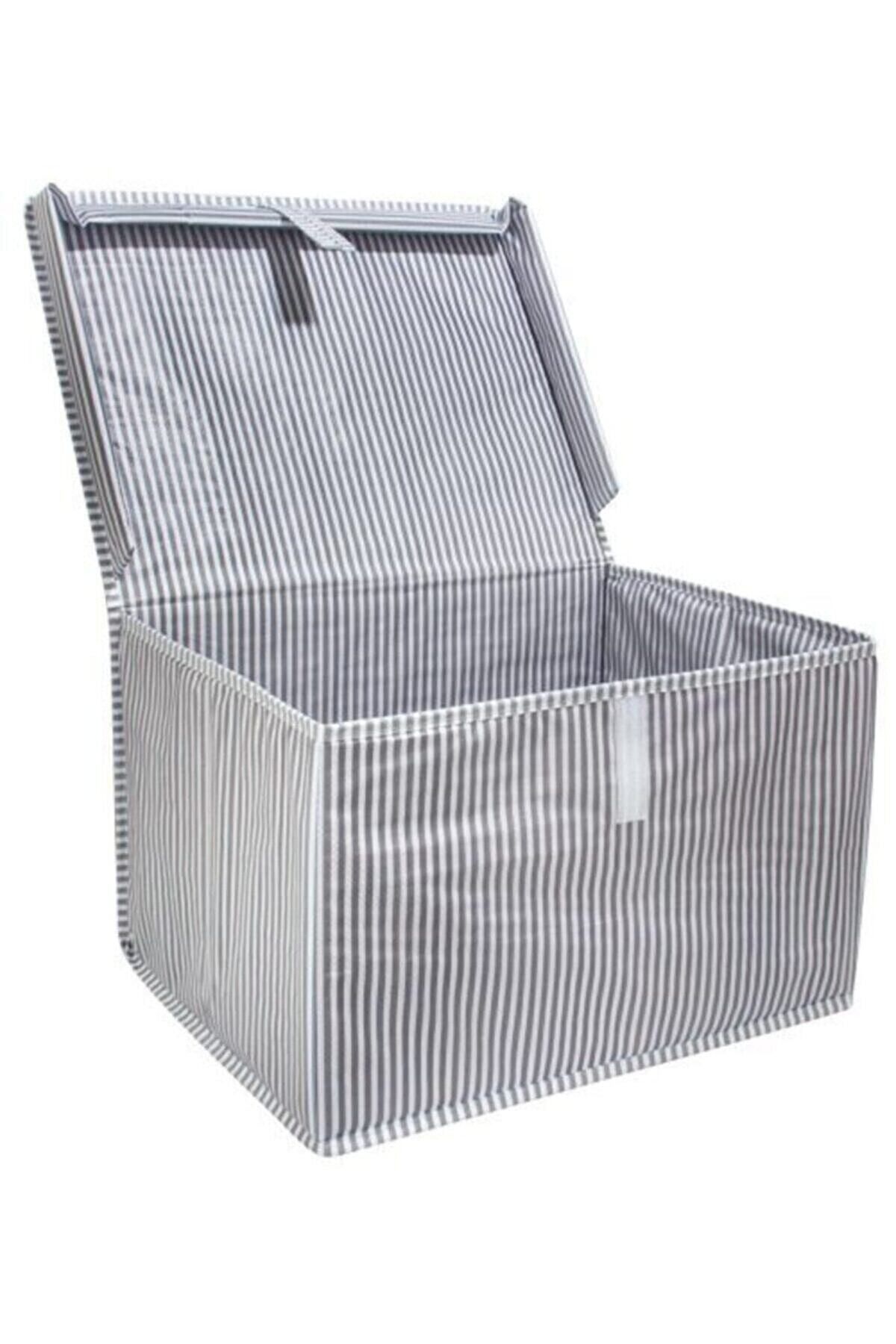 teknotrust 3'lü Gri Çok Amaçlı Kapaklı Saklama Kutusu, Mini, 40x30x26cm
