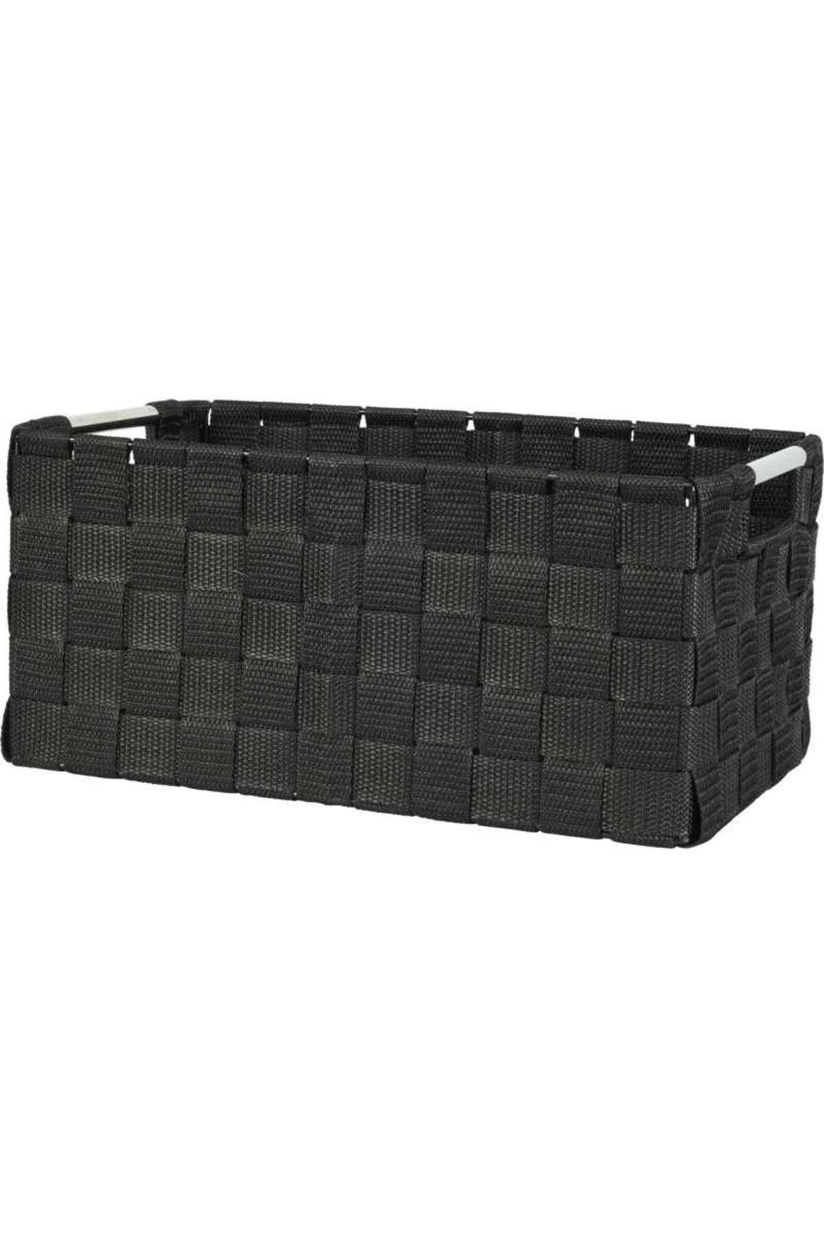 Progarden-Set of 5 black storage baskets with handles 2