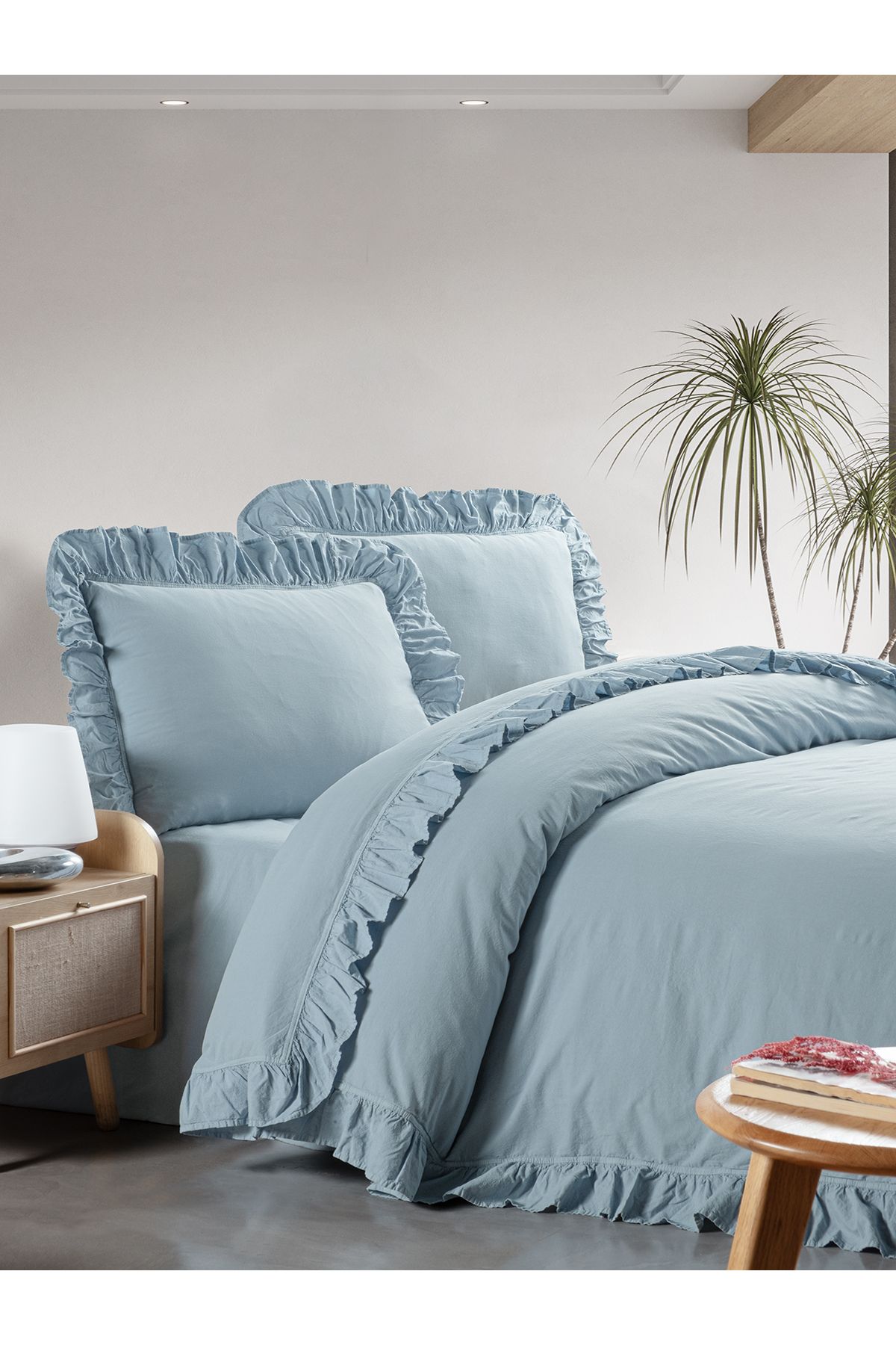 BED LİNE Exclusıve Stonewashed Çift Kişilik Nevresim Takımı Kutulu
