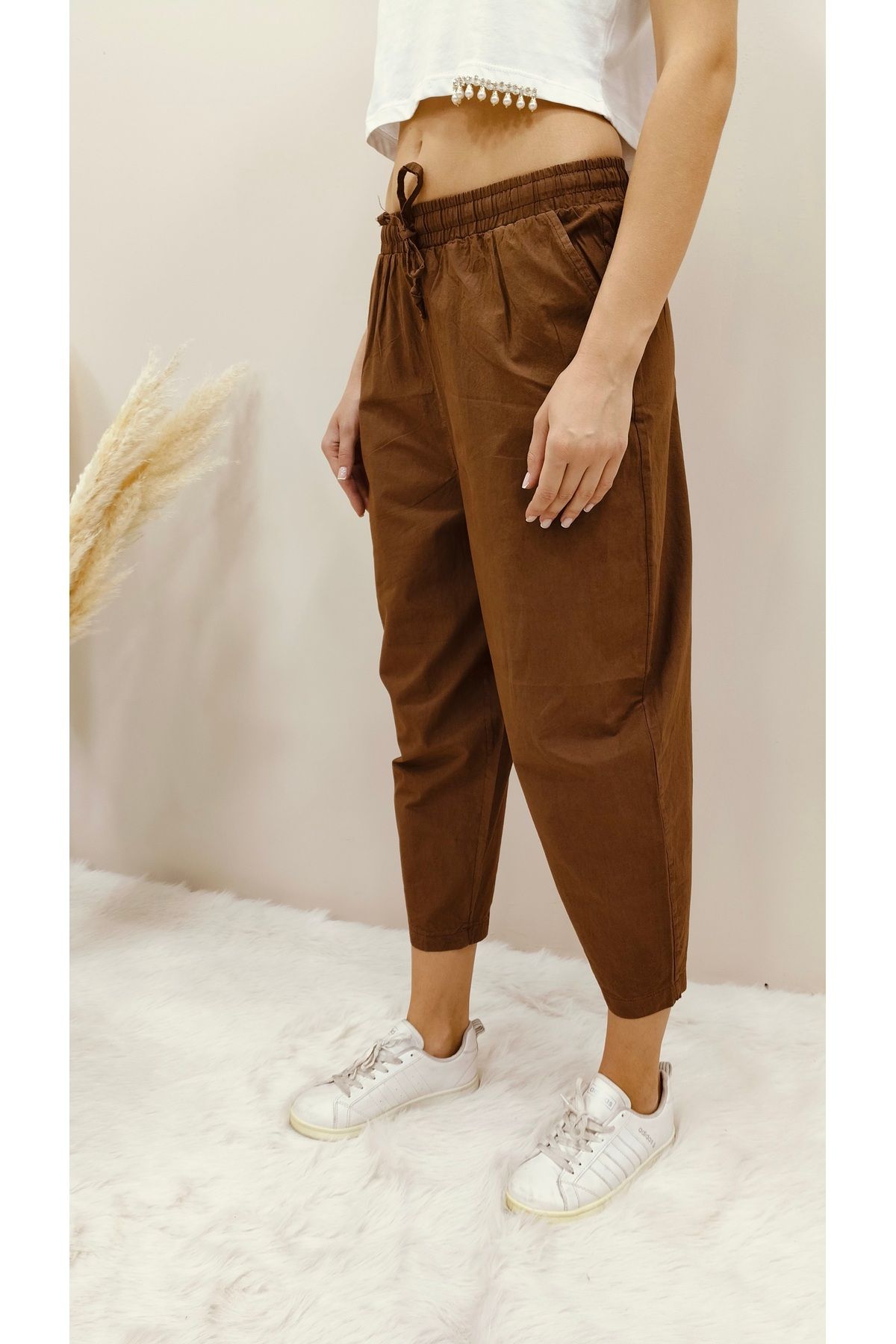 AsprinFashion PARAŞÜT PANTOLON KAHVERENGİ