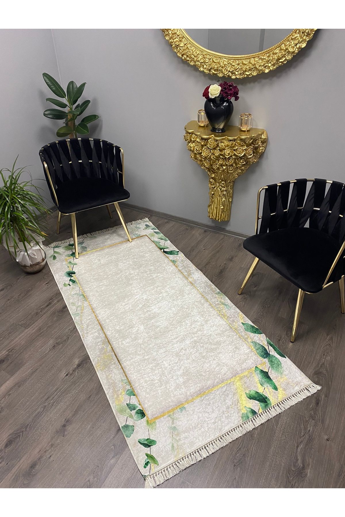 Monisso MONİSSO HALI Taç Kaymaz Taban, leke Tutmaz, Mutfak Halısı, Salon Halısı ve Yolluk