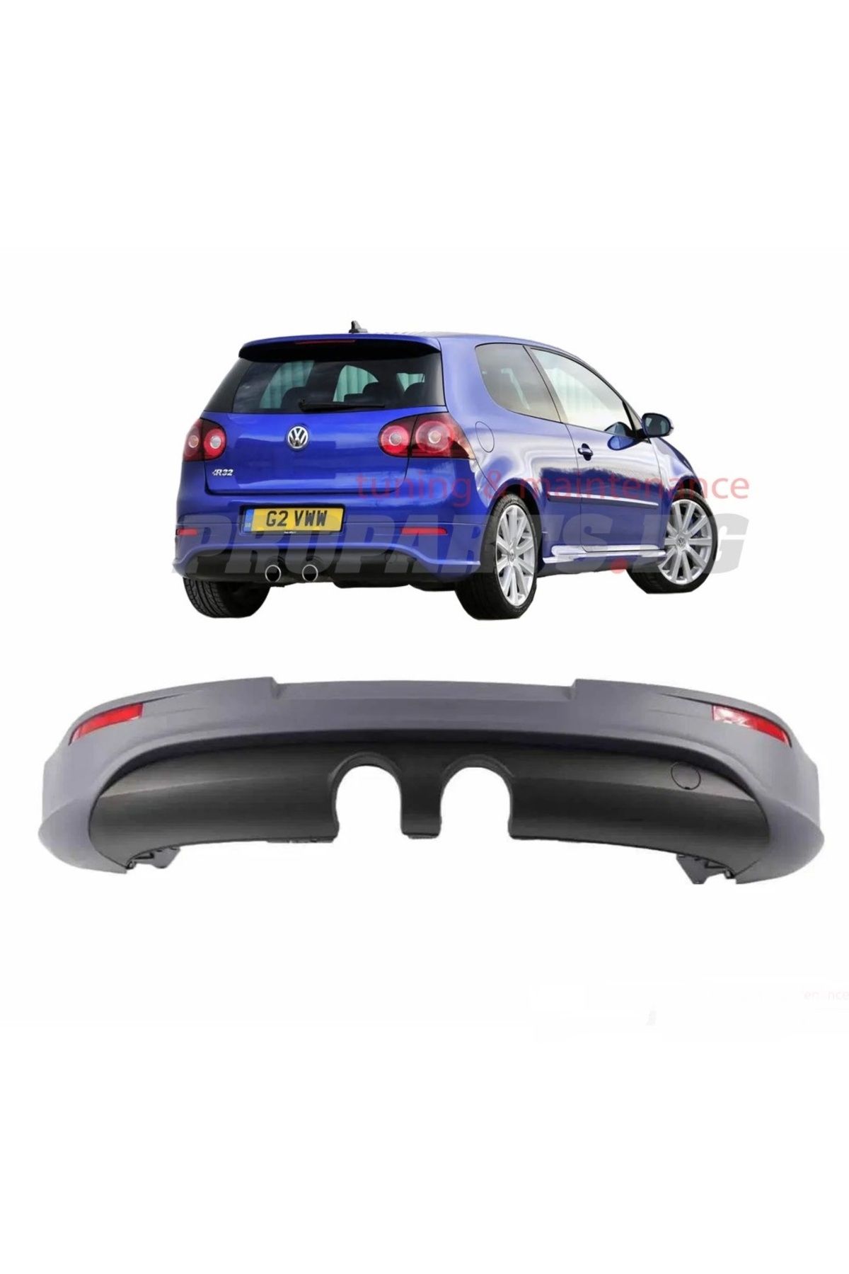 X POWER TUNİNG VOLKSVAGEN GOLF 5 2004-2009 MK5 R32 DİFÜZÖR