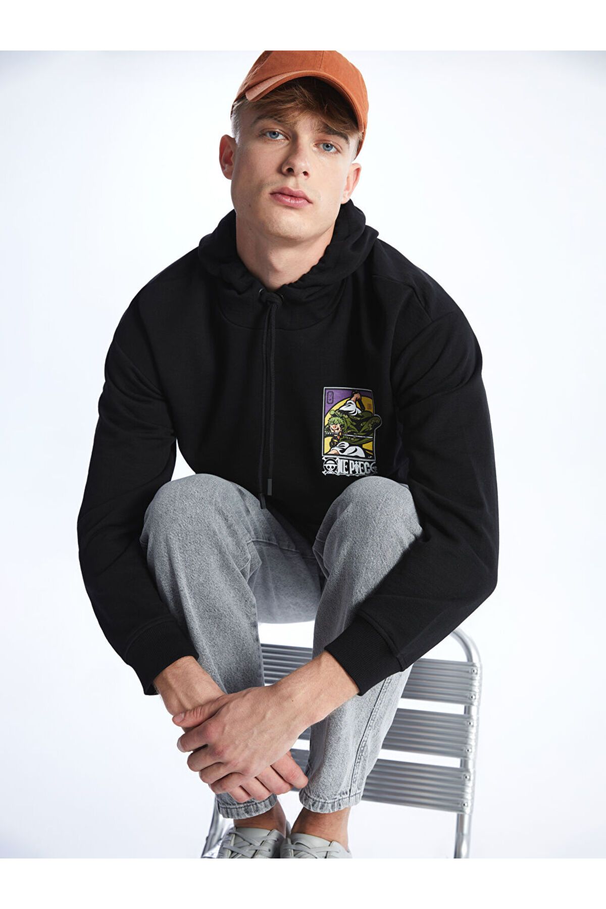 LC Waikiki LCW Uzun Kollu Baskılı Erkek Hoodie