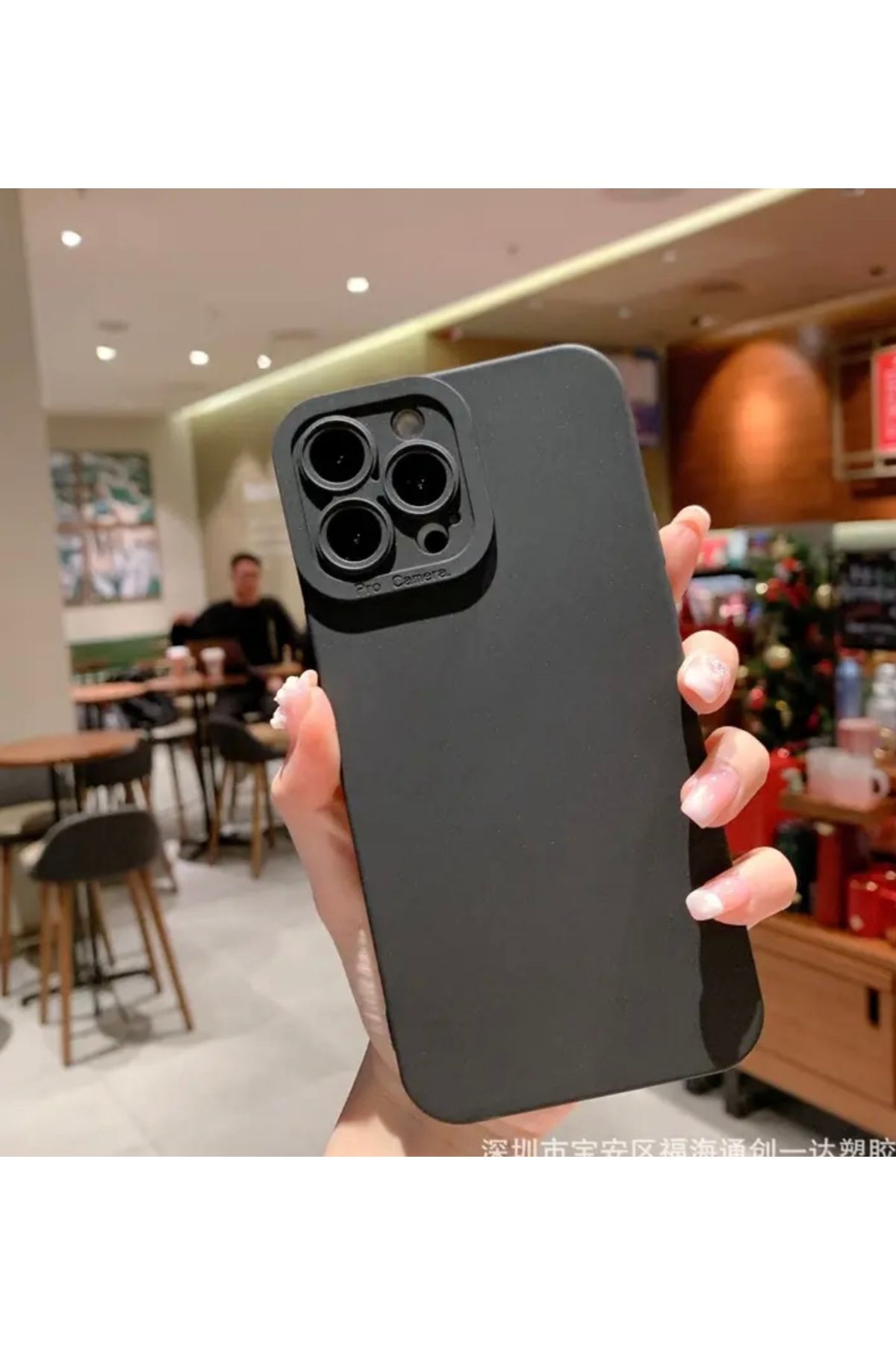 MirazTasarim IPHONE 16 PRO MAX SİYAH DÜZ KILIF