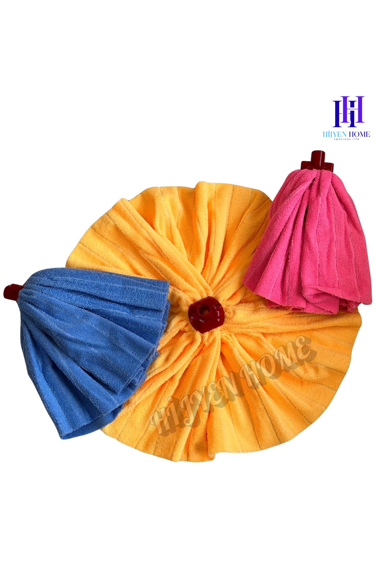 HİJYEN HOME Mikrofiber Mop /Büyük boy Renkli Havlu Paspas mop/ havlulu yedek Mop Başlığı