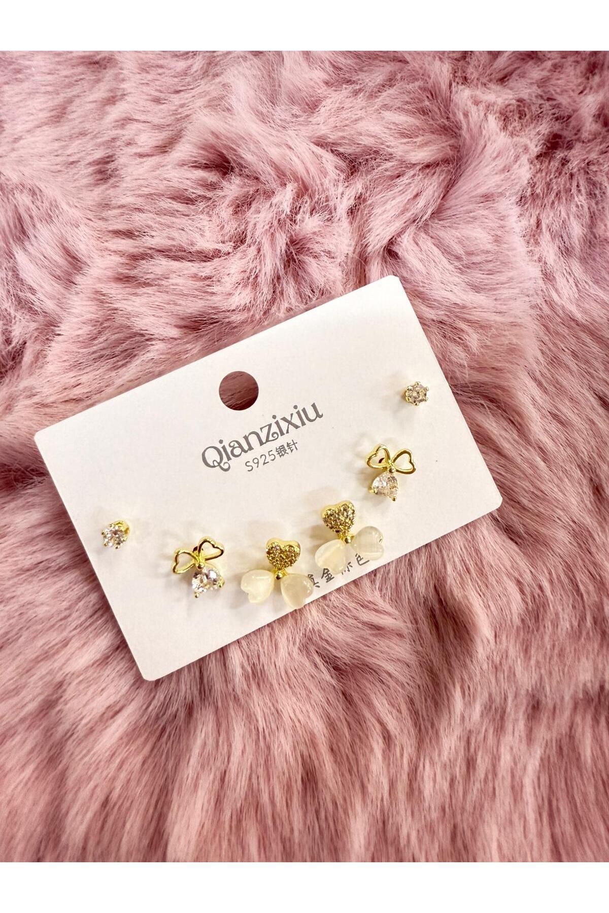 Butik 3 Yapraklı Yonca Trend Çelik Küpe