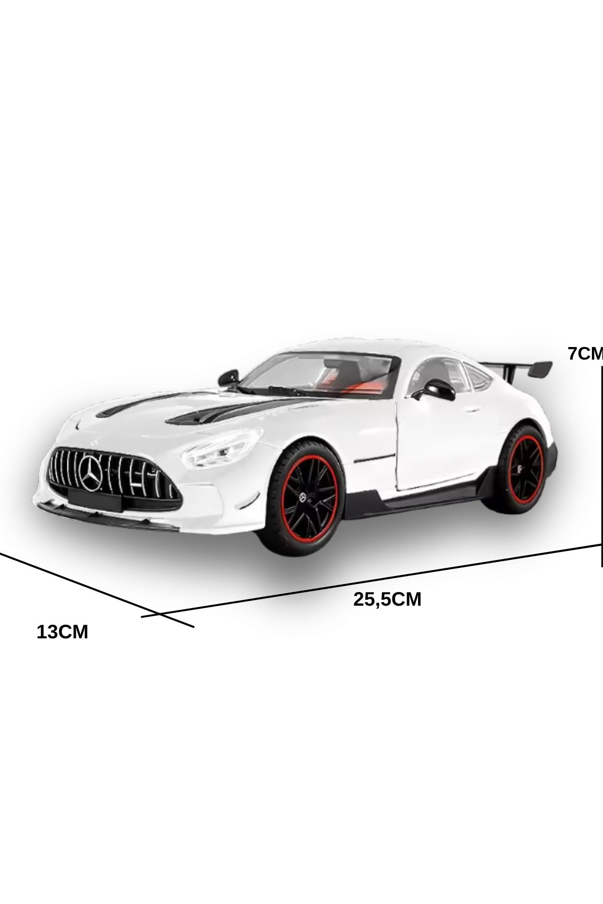 yumurcakstore Büyük 1:18 Mercedes Benz GTR Minyatür Alaşım ve Döküm Araba Koleksiyonu Simülasyon Diecast