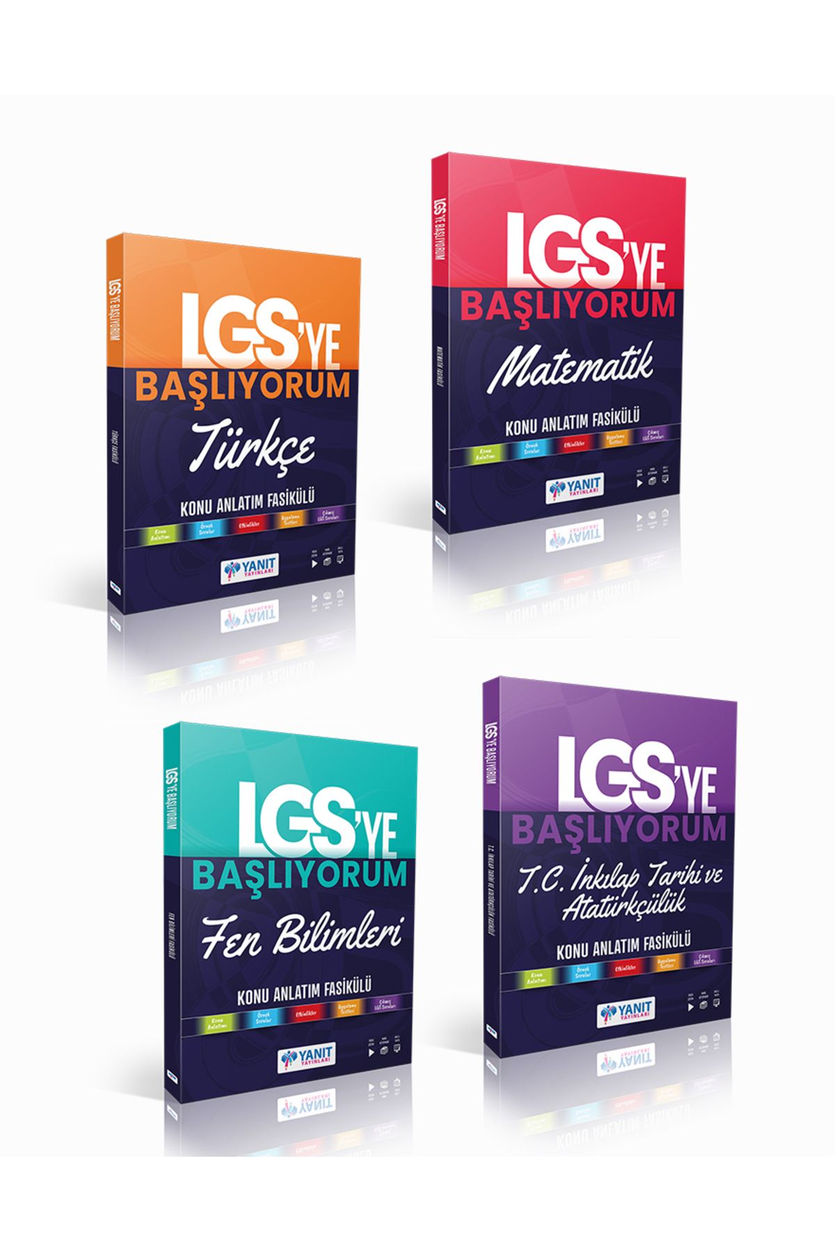 Yanıt Yayınları Yanıt Yayınları LGS'ye Başlıyorum Türkçe, Matematik, Fen, T.C İnkılap Tarihi Konu Anlatım (4 Kitap)