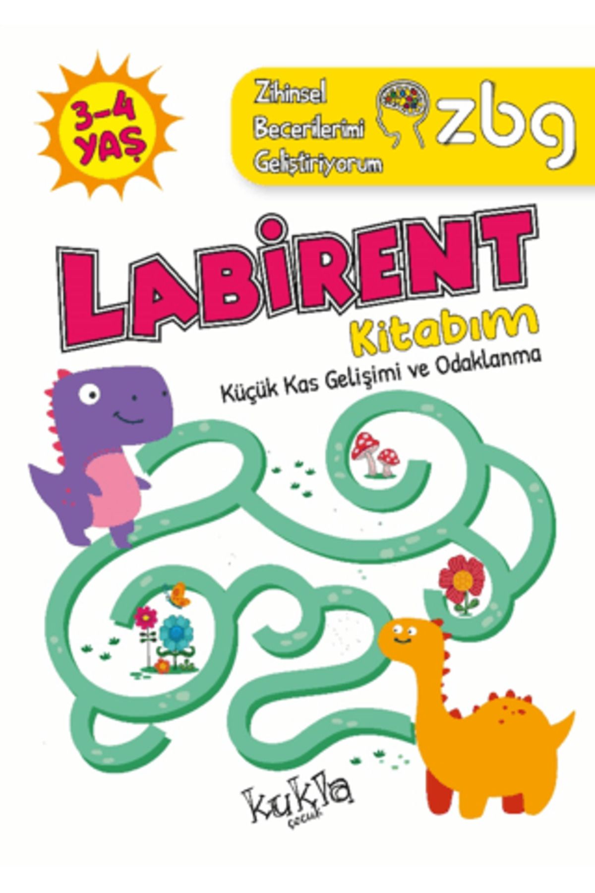 Kukla Yayınları ZBG 3-4 Yaş Labirent Kitabım - Zihinsel Becerilerimi Geliştiriyorum