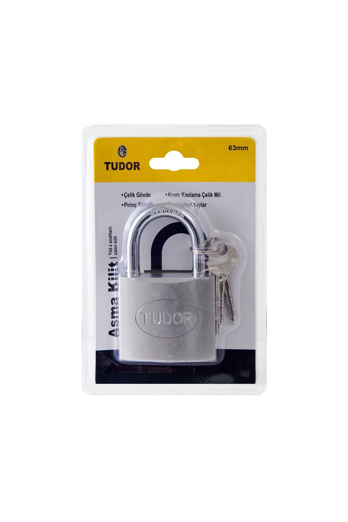 TUDOR Asma Kilit - Gri - 6,3x9 cm