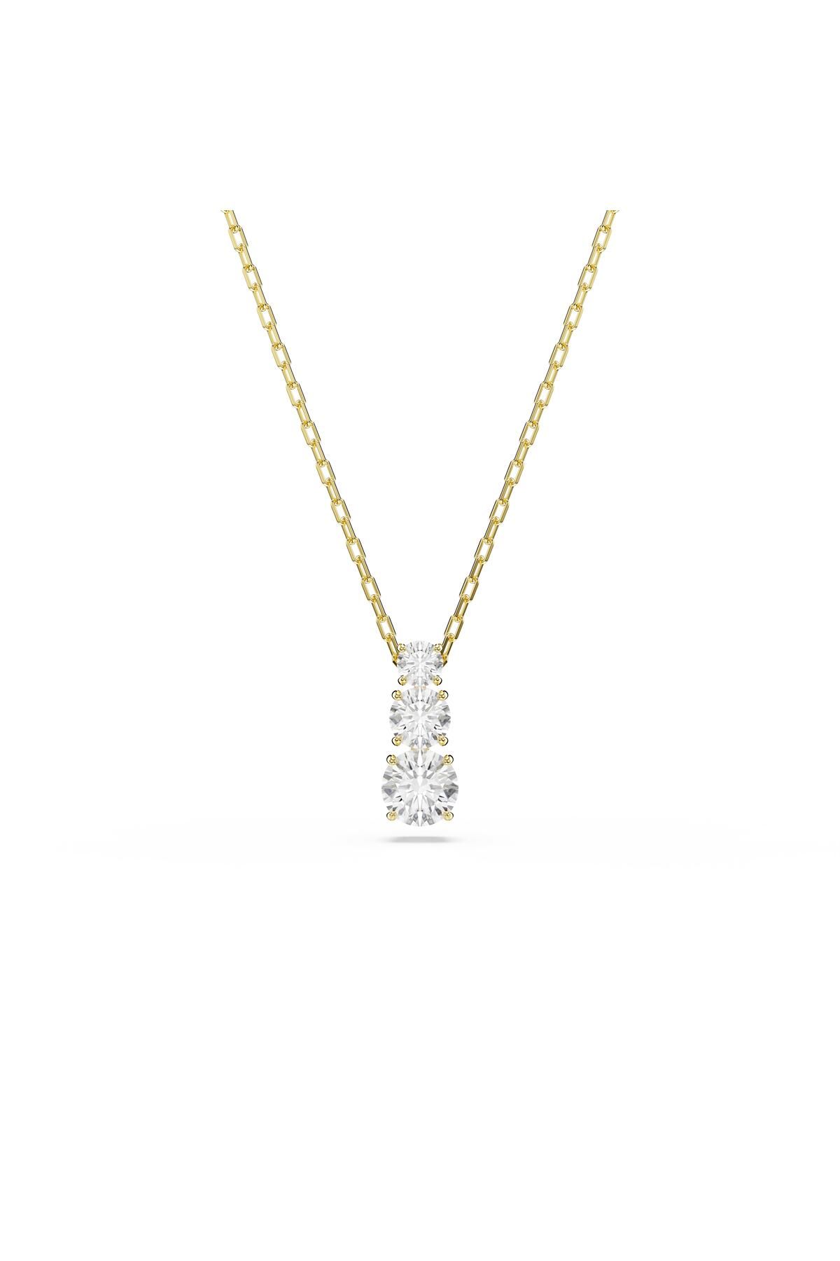 Swarovski 5723298 Swarovski Kolye Stılla:Pend Attract Trılogy Whıte/Gos